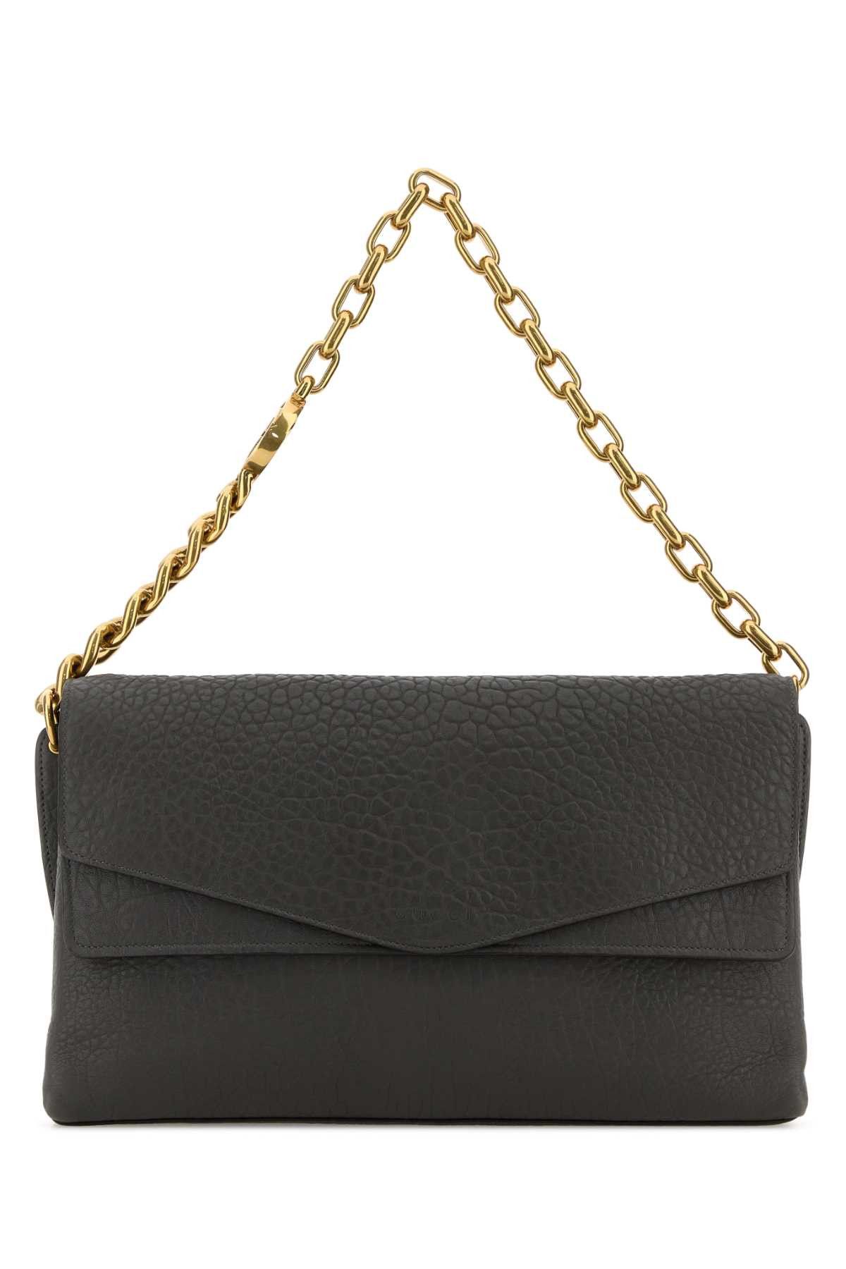 Gucci Dark Grey Leather Large Shoulder Bag Size ONE SIZE - 1 Thumbnail