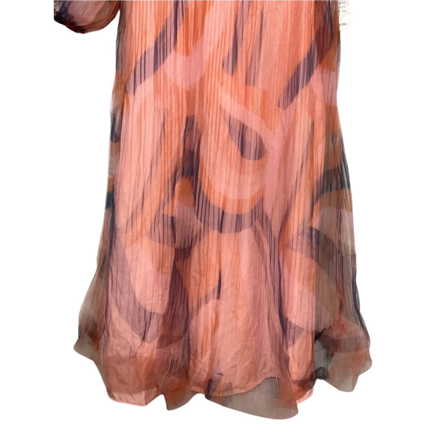 Other DR2 By Daniel Rainn Midi Dress Pleated Floral Coral Multi XS Size XS / US 0-2 / IT 36-38 - 3 Thumbnail