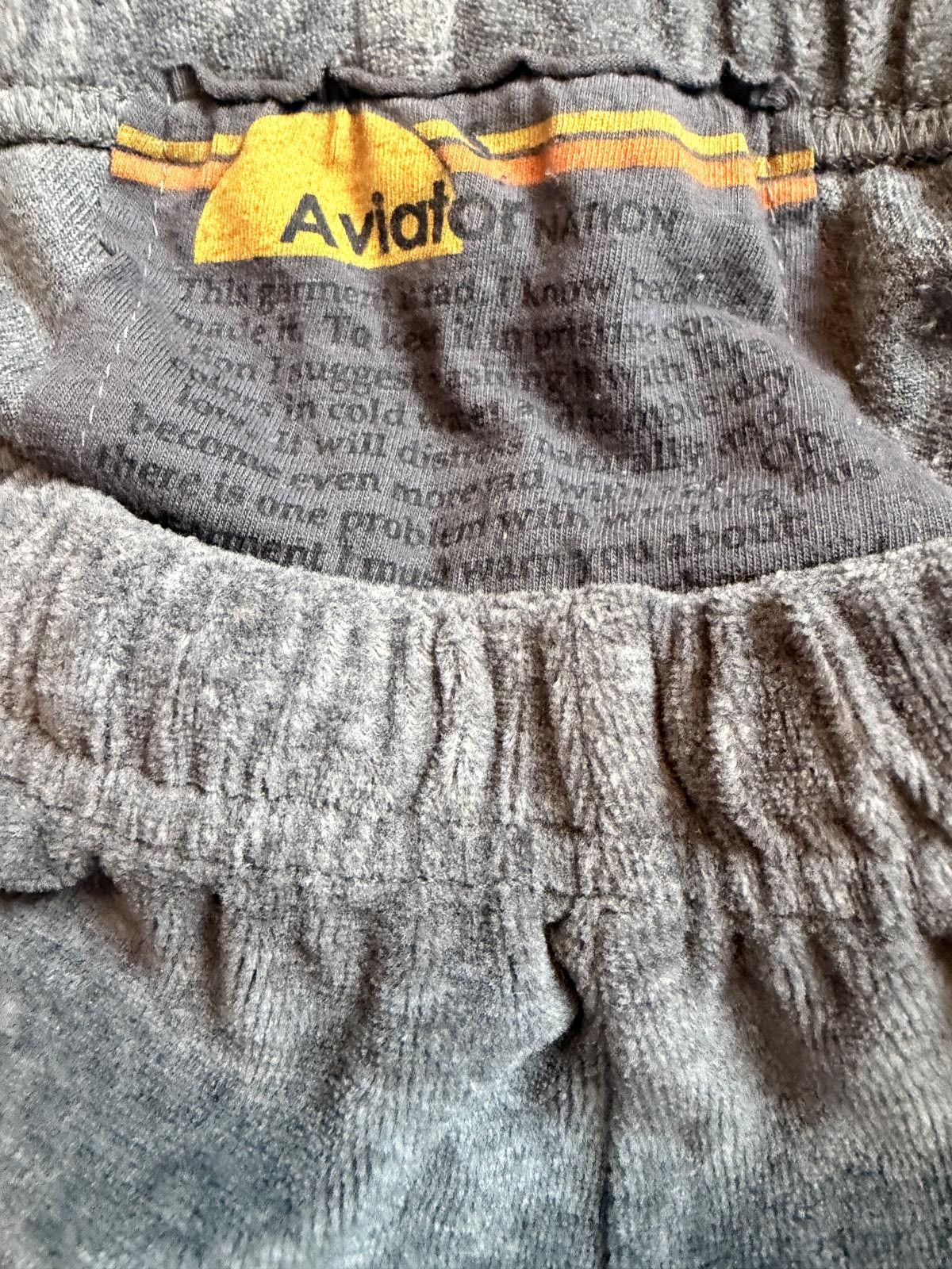 Aviator Nation Aviator Nation Classic Velvet Stripe Joggers Charcoal Large Size ONE SIZE - 3 Thumbnail