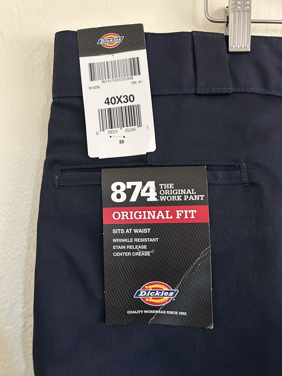 Dickies Navy Dickies 874 Original Fit Work Pants Size US 40 / EU 56 - 3 Thumbnail