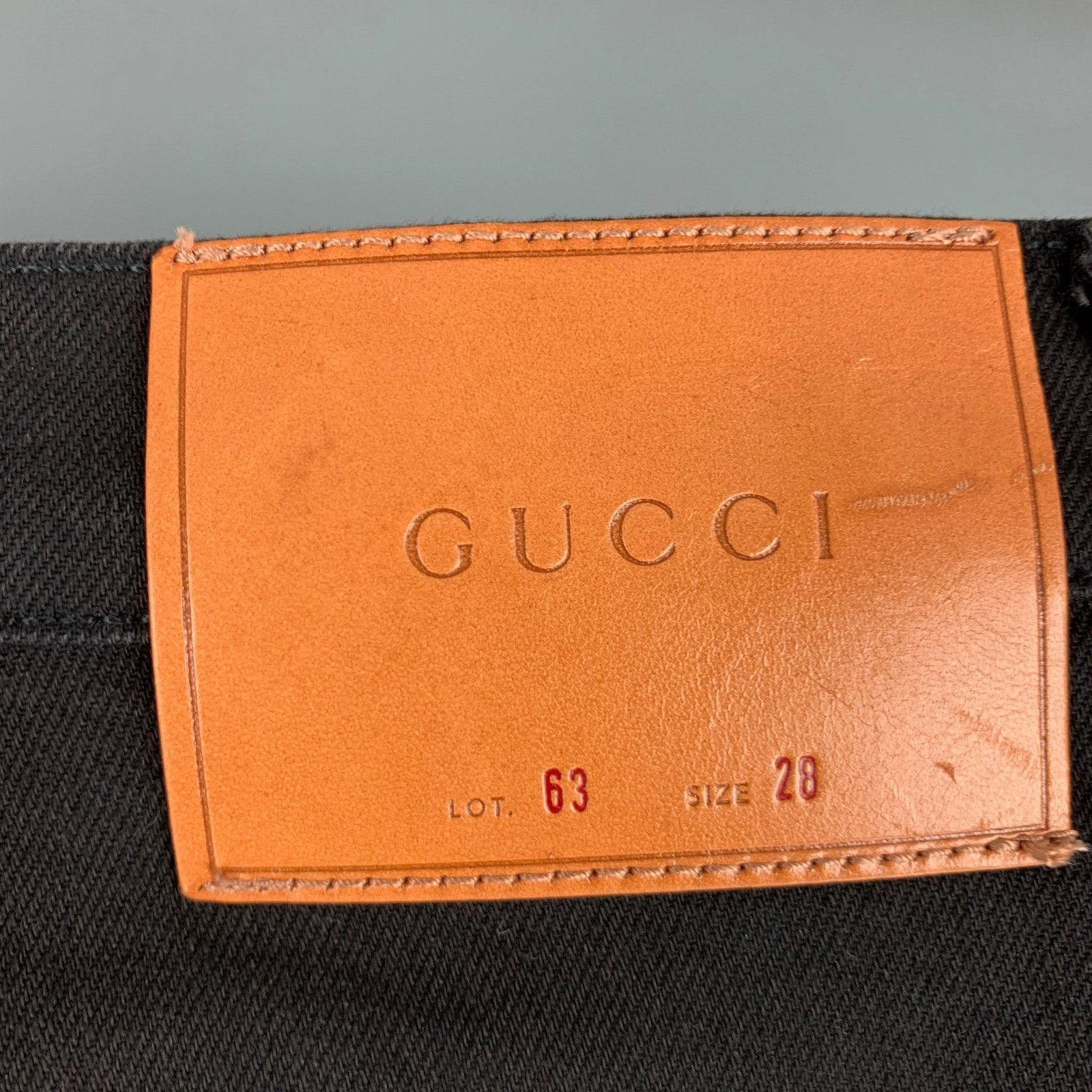 Gucci GUCCI Size 28 Black Embroidery Cotton Skinny Jeans Size US 28 / EU 44 - 5 Thumbnail