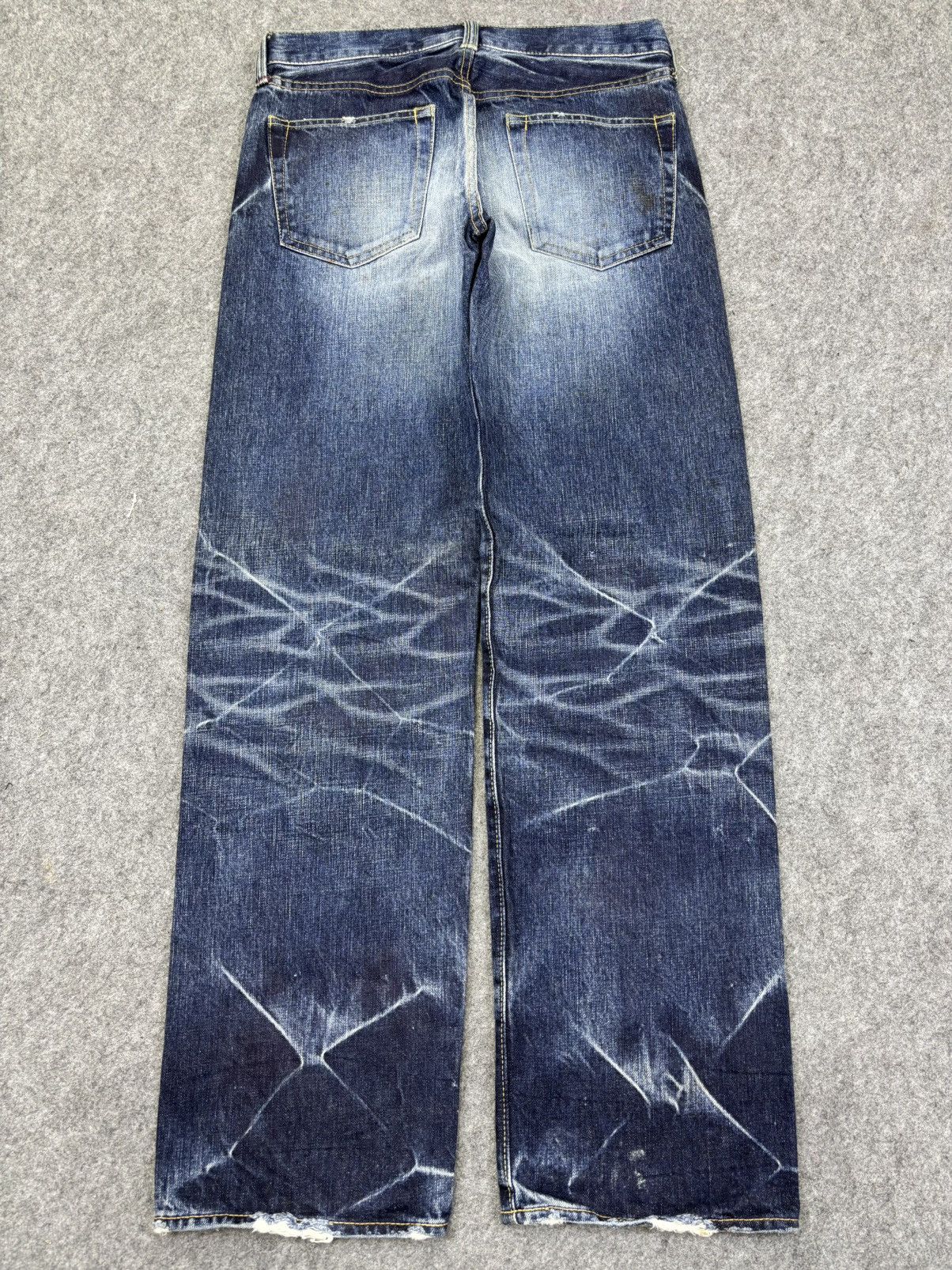 Eternal 💥Raw Sturdy Denim💥Vtg Eternal Insane Fades Denim F971 Size US 29 - 16 Thumbnail