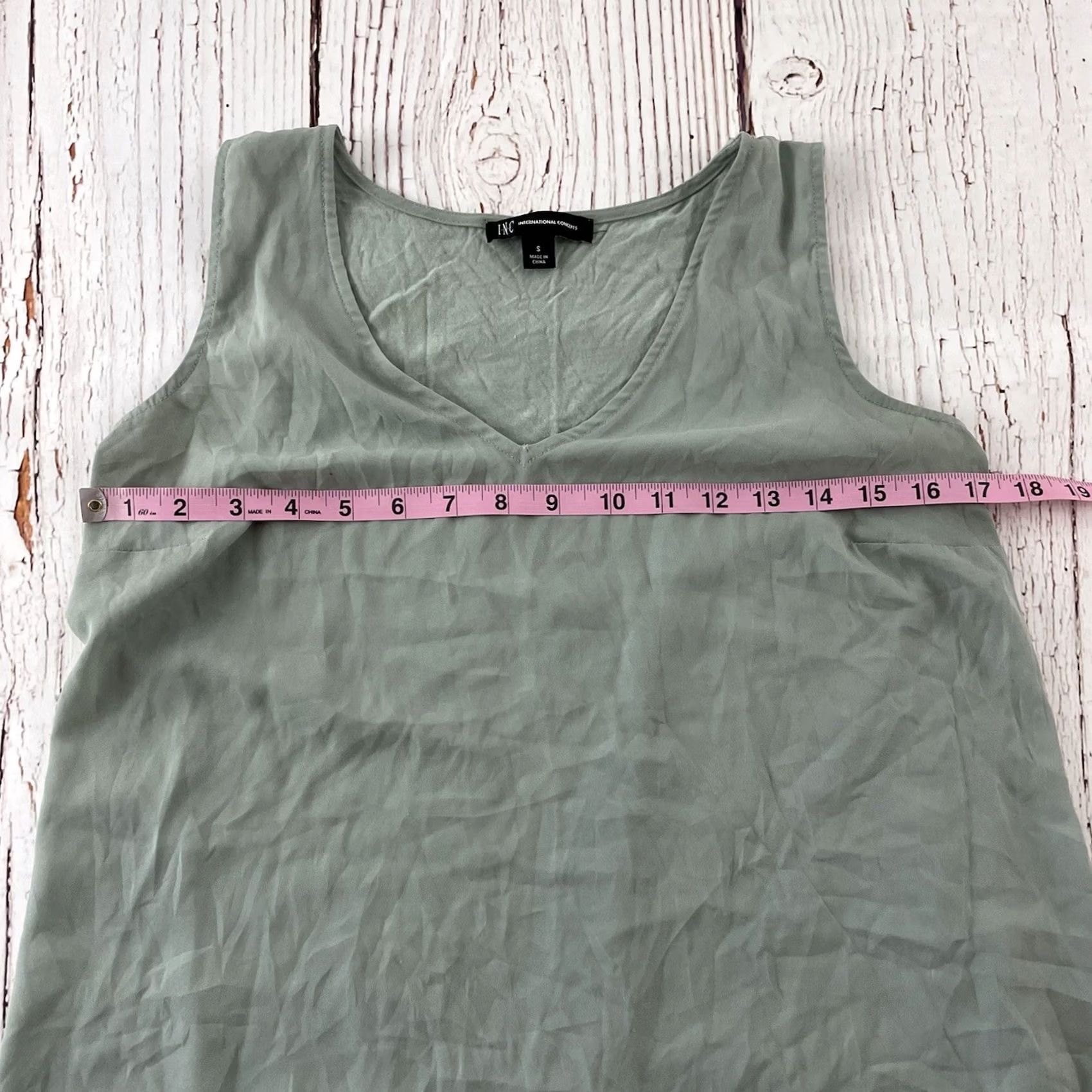 Vintage INC International Concepts Sleeveless Tank Top Women's Green XS/S Regular Solid 90s style Size S / US 4 / IT 40 - 3 Thumbnail
