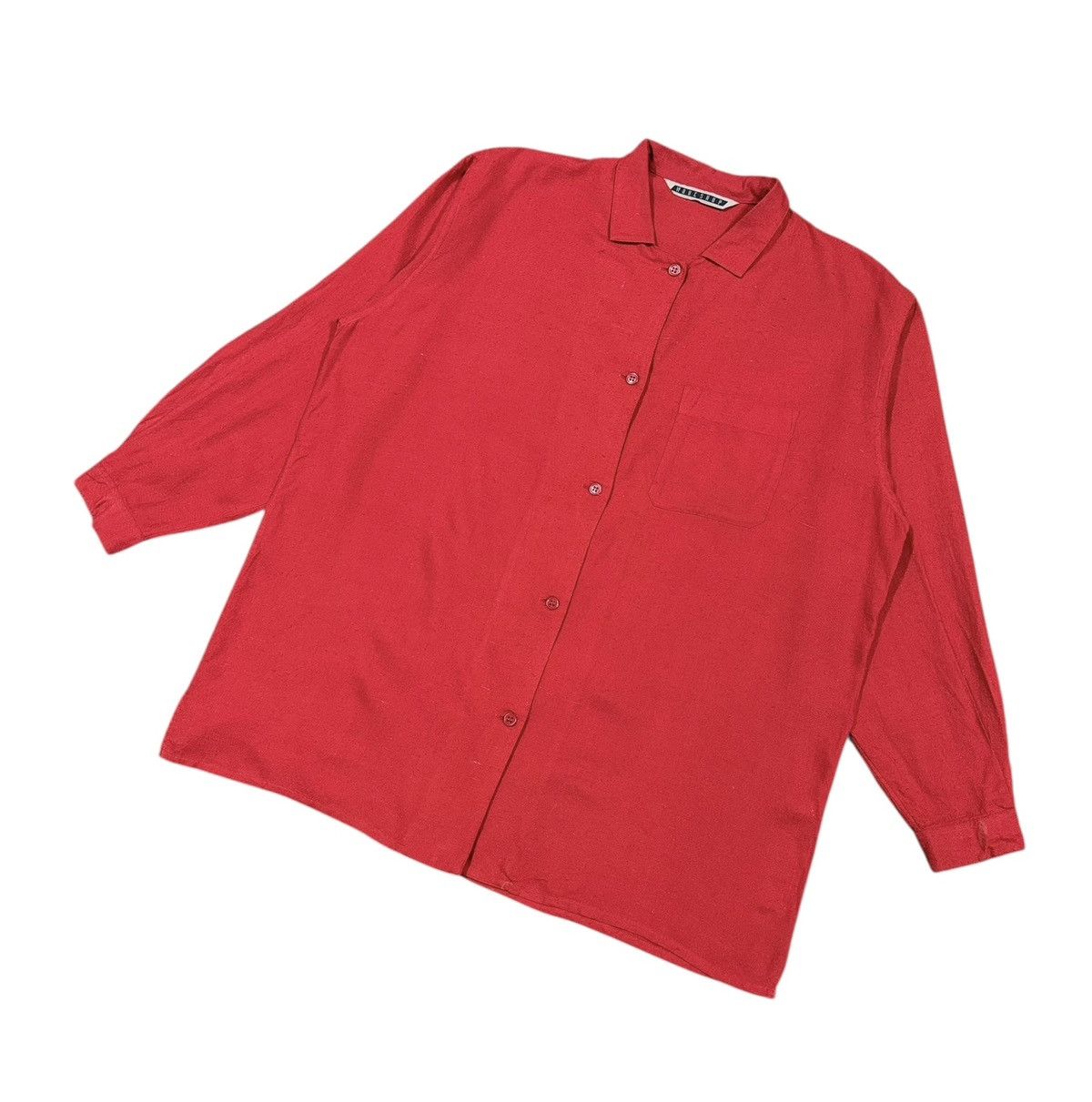 Yohji Yamamoto Vtg🔥80’s Workshop Yohji Yamamoto Cotton Linen Red Button Ups Size US XL / EU 56 / 4 - 6 Thumbnail