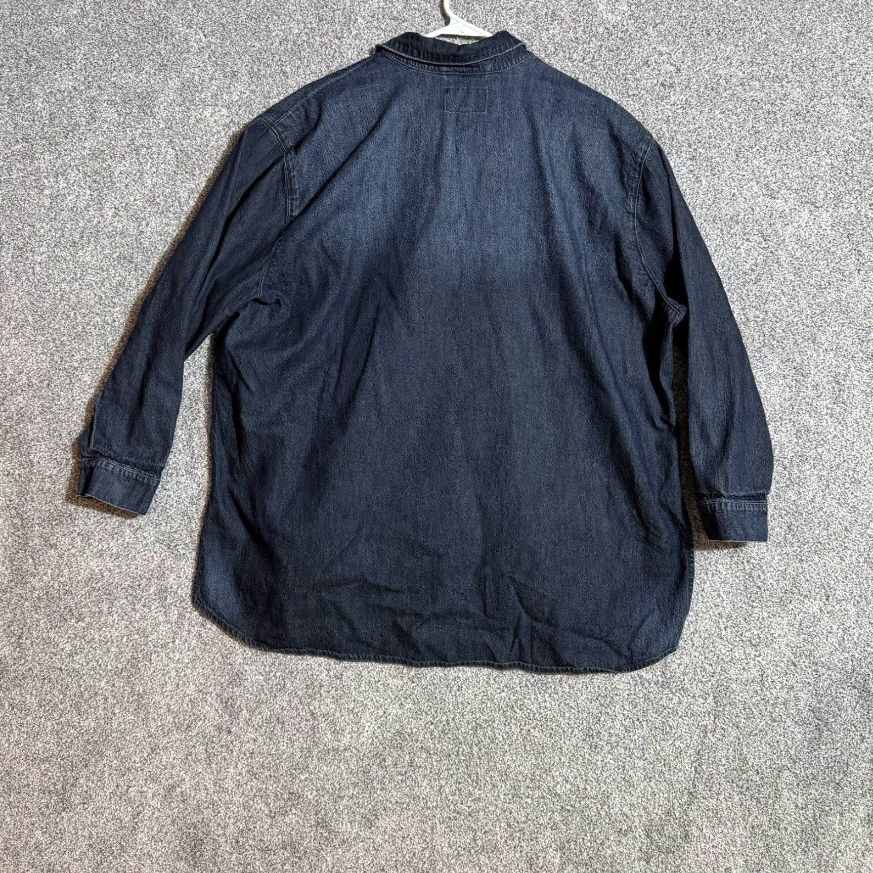 Lucky Brand Lucky Brand Denim Shirt Women Large True Indigo Grunge Boho Streetwear Shirt Womens L Denim Blue 100% Cotton Grunge Cowboy High Low Vintage No Size L / US 10 / IT 46 - 8 Thumbnail
