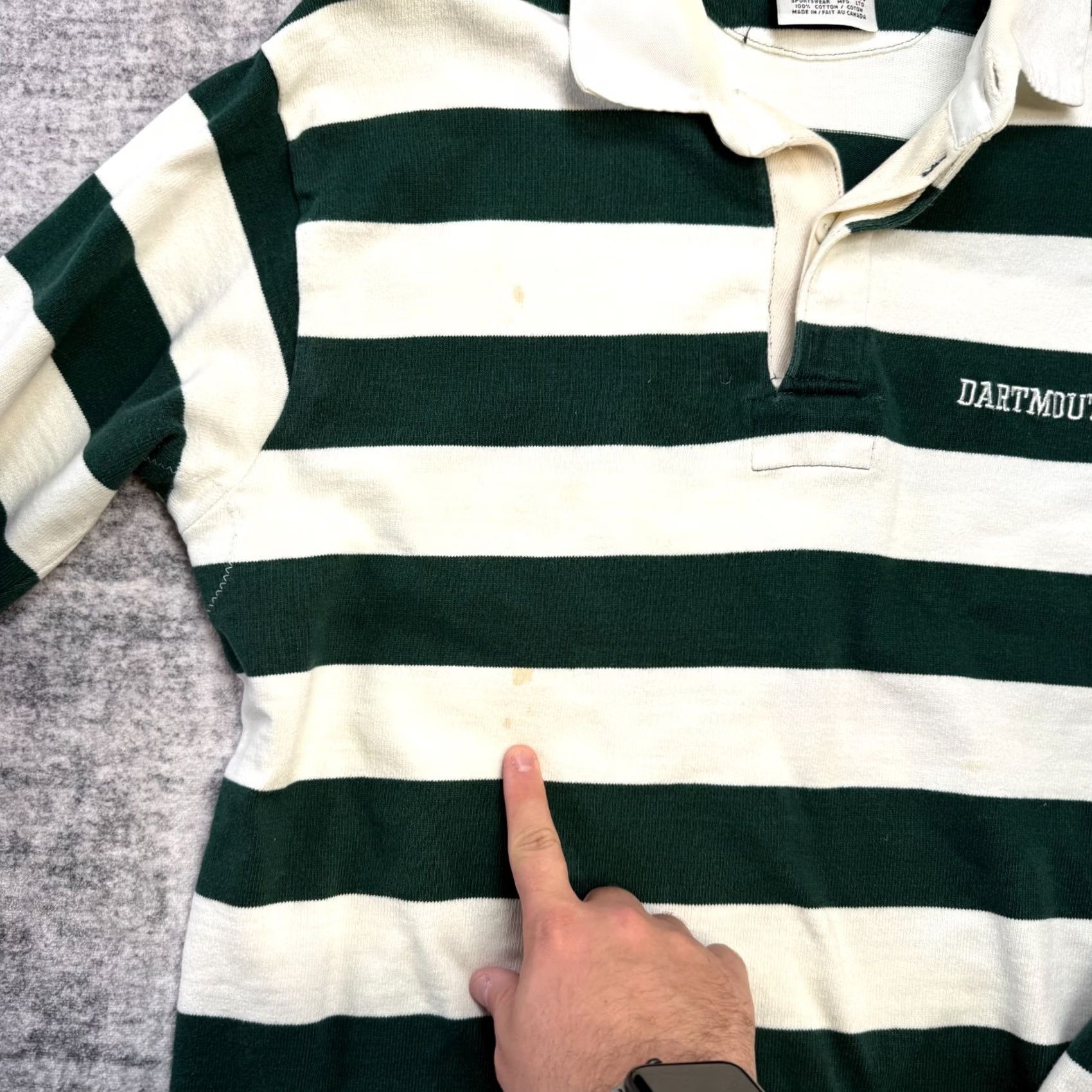 Barbarian VTG Barbarian Dartmouth College Rugby Shirt Mens XL Striped Polo Size US XL / EU 56 / 4 - 4 Thumbnail