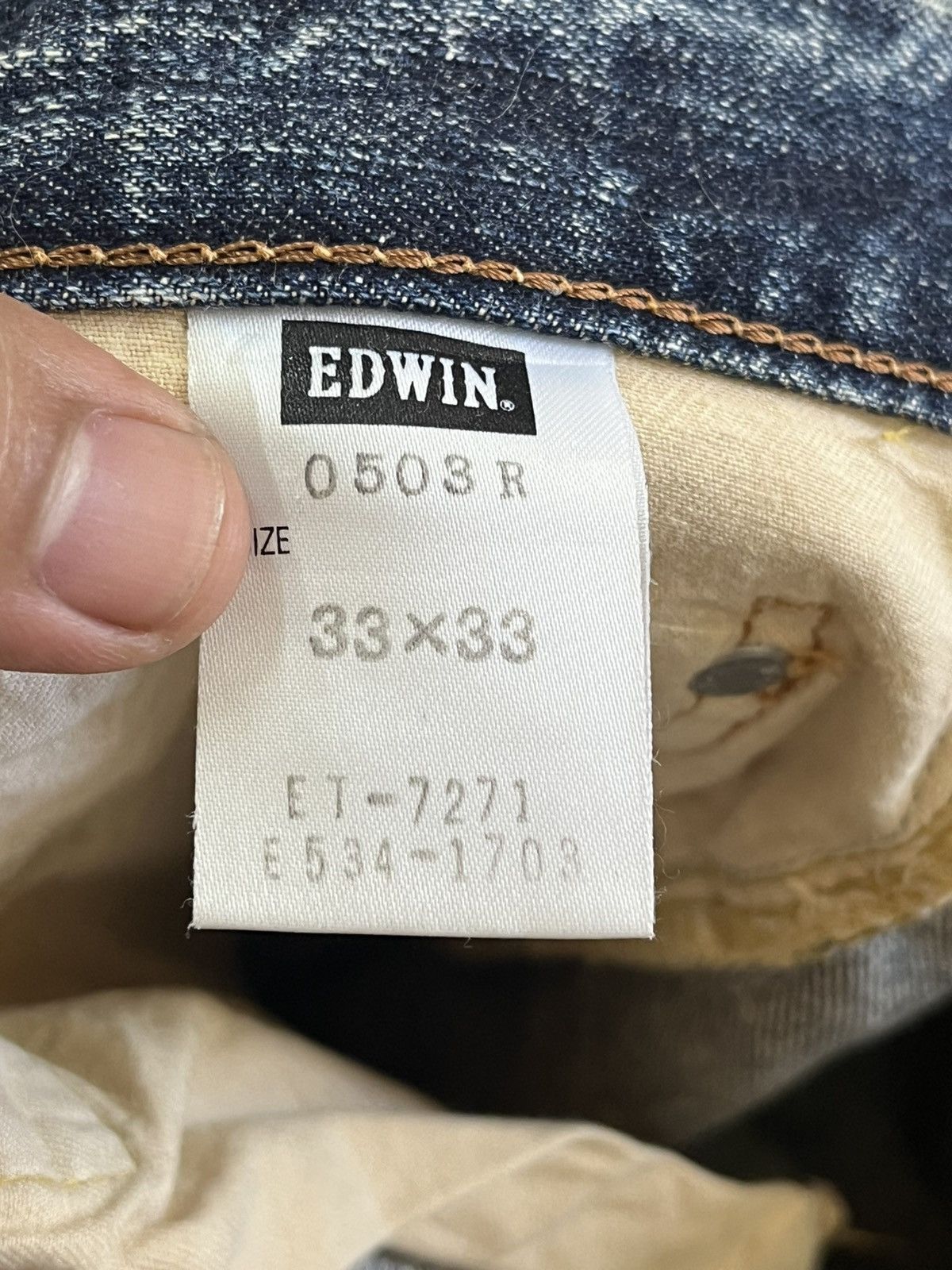 Beauty Beast × Edwin Vintage Edwin 503 R Mudwash Distressed Denim Size US 35 - 11 Thumbnail