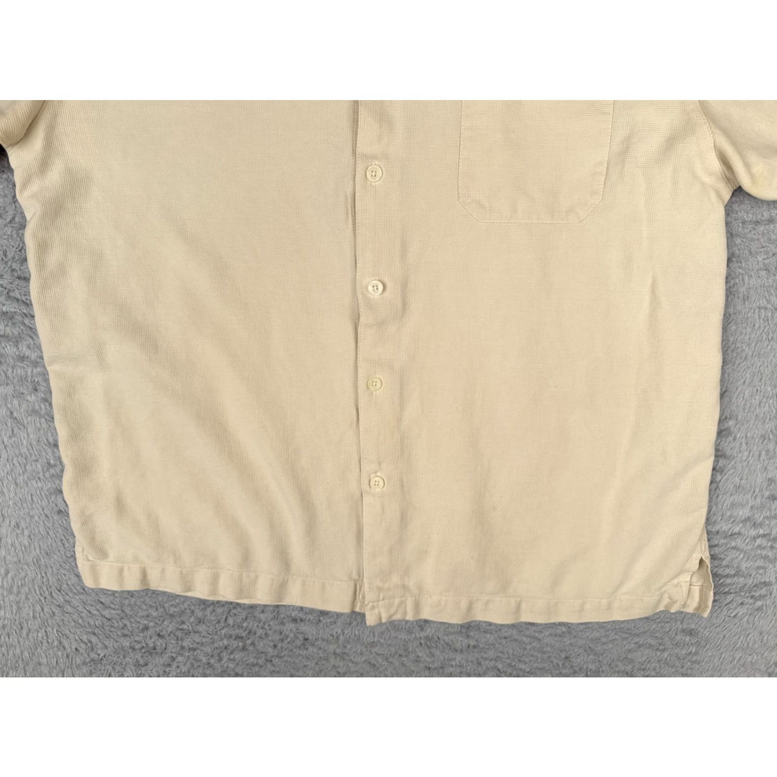Vintage VINTAGE Island Republic Shirt Men XL Ivory Silk Button Hawaiian Short Slev READ Size US XL / EU 56 / 4 - 5 Thumbnail