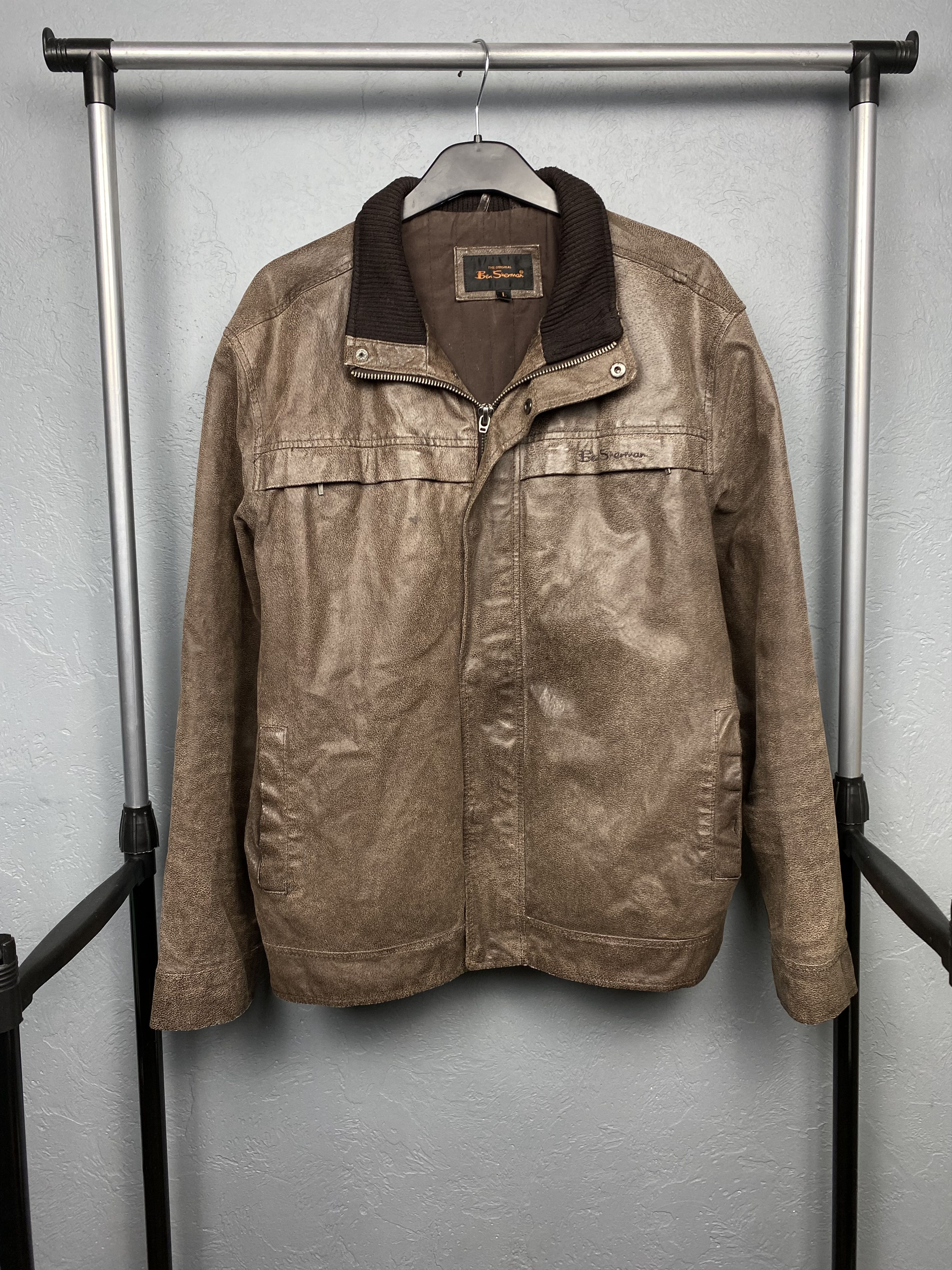 Ben Sherman Ben Sherman Vintage Mens Leather Jacket Size US L / EU 52-54 / 3 - 1 Thumbnail