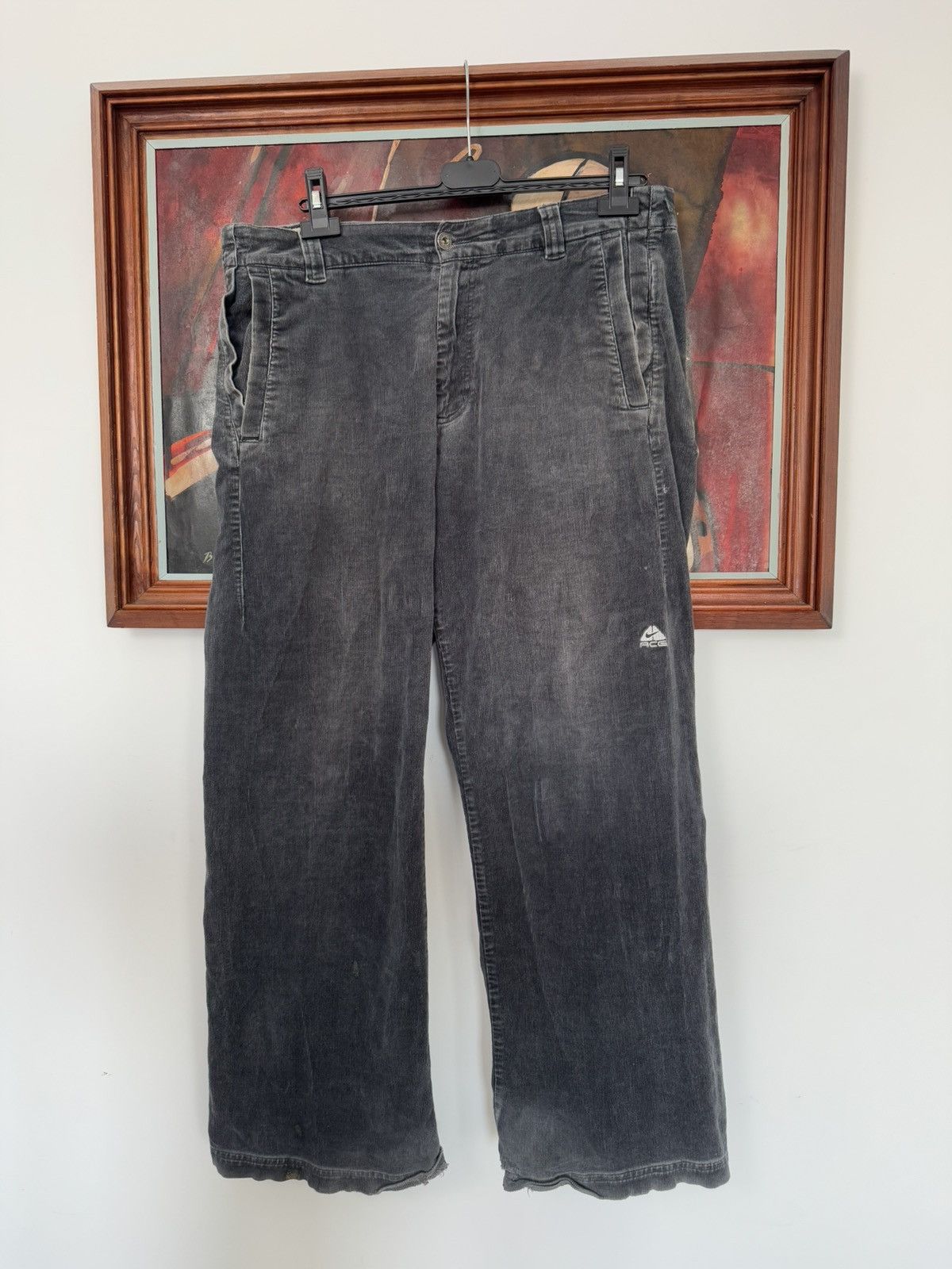 Nike ACG Vintage Y2k Nike ACG Corduroy Pants Distressed Grey Rare Size US 36 / EU 52 - 1 Thumbnail