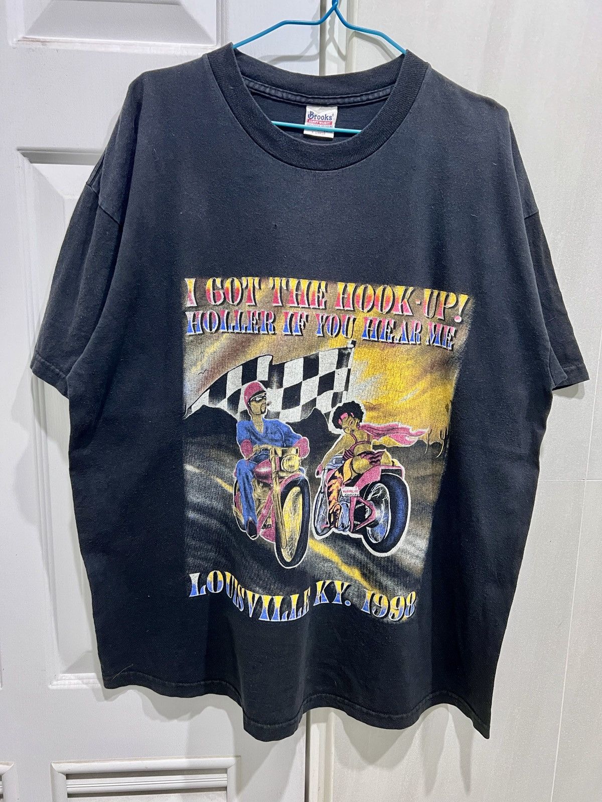 Vintage Vintage 90s Biker Got The Hook Up Faded graphic streetwear Size US XL / EU 56 / 4 - 2 Thumbnail
