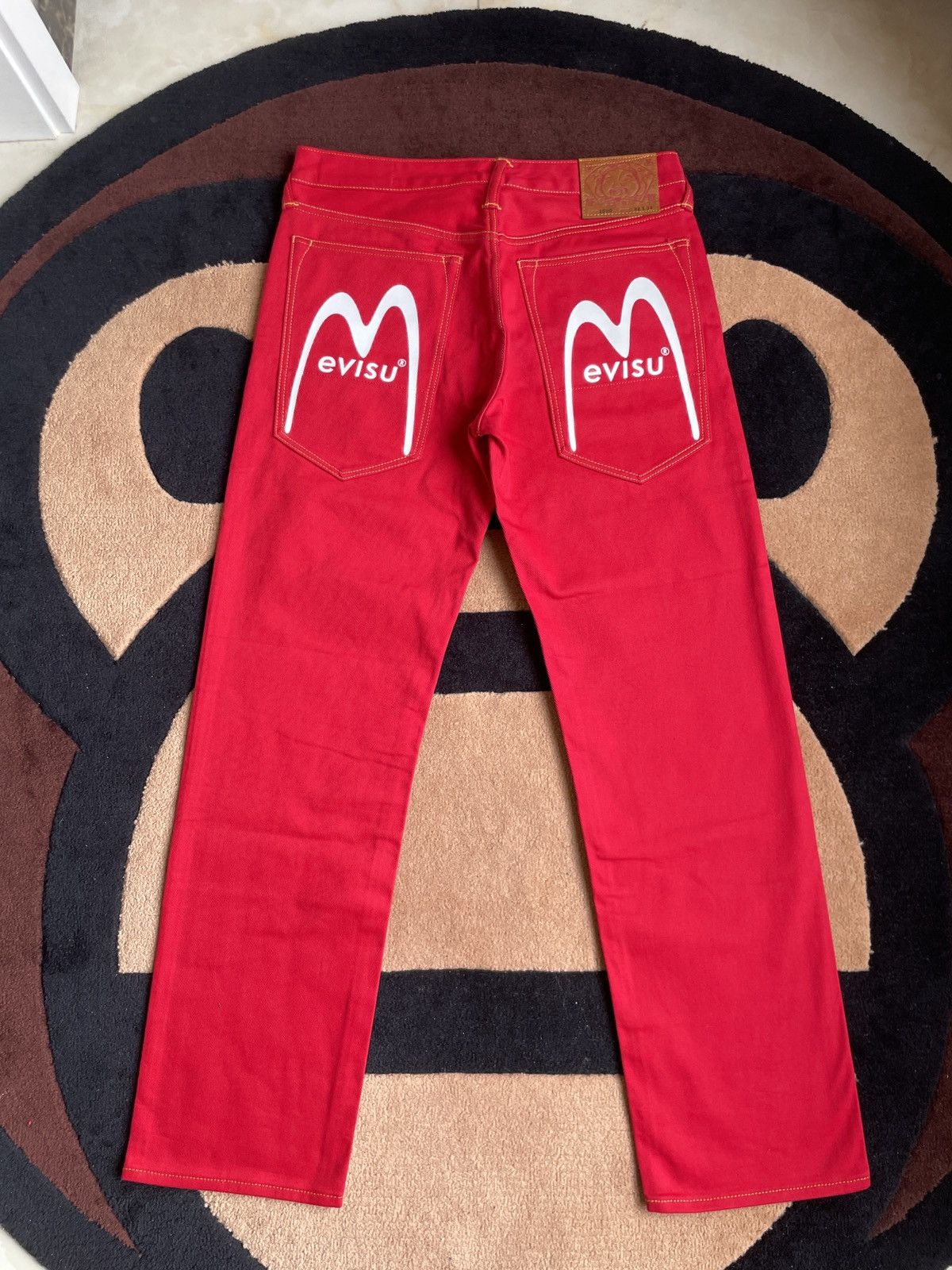 image of Evisu Red Daicock Style Jeans！size：32, Men's