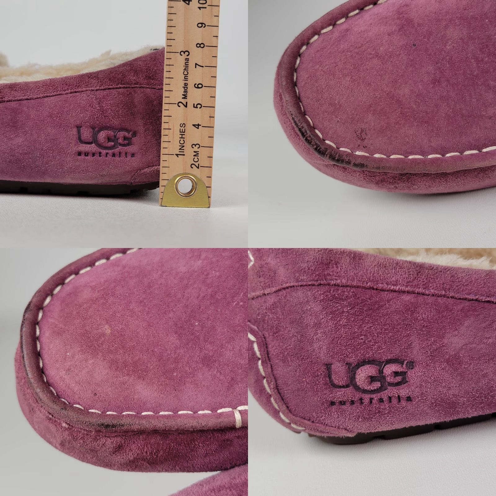 Ugg UGG Slipper Women Moccasin Slippers Pink Suede Shearling Slip On Cushioned Lined Comfort Travel Casual Indoors Outdoors US 10 UK 8.5 EU 41 Mens? Size ONE SIZE - 8 Thumbnail
