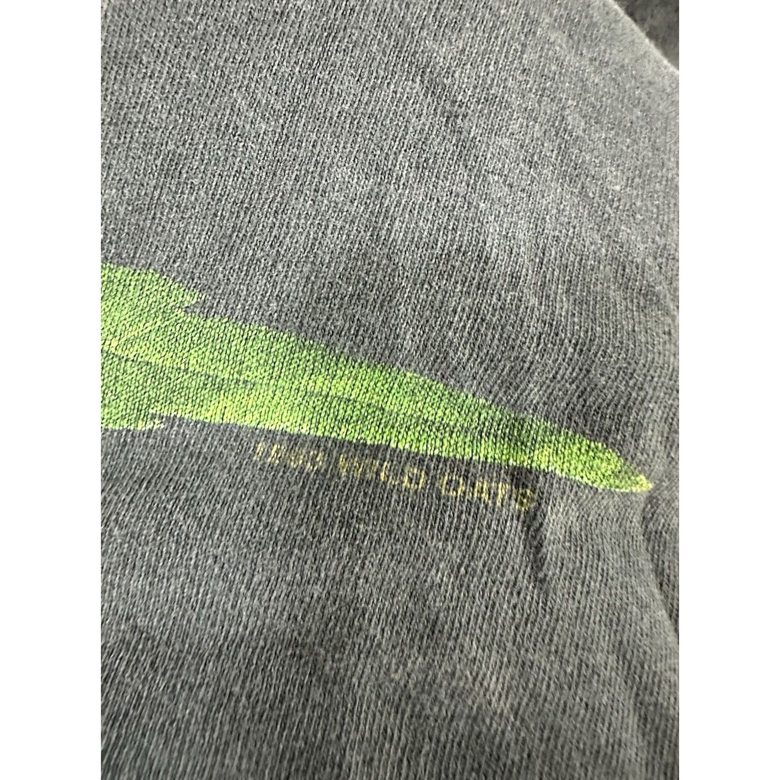 Vintage VTG 90s Weed Marijuana Chronic Skull Gradient Sun Faded Wild Oats T-Shirt XL Men Black Size US XL / EU 56 / 4 - 6 Thumbnail