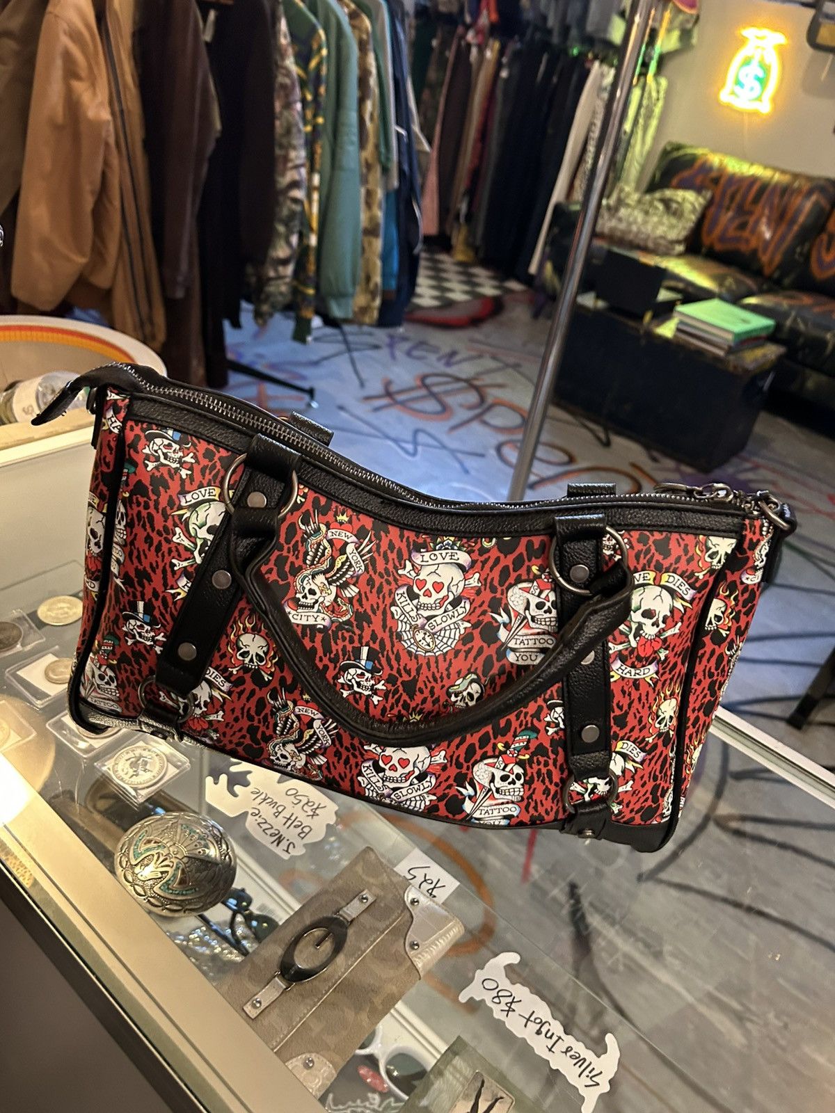 Ed Hardy Ed Hardy Red Leopard print purse Size ONE SIZE - 2 Thumbnail