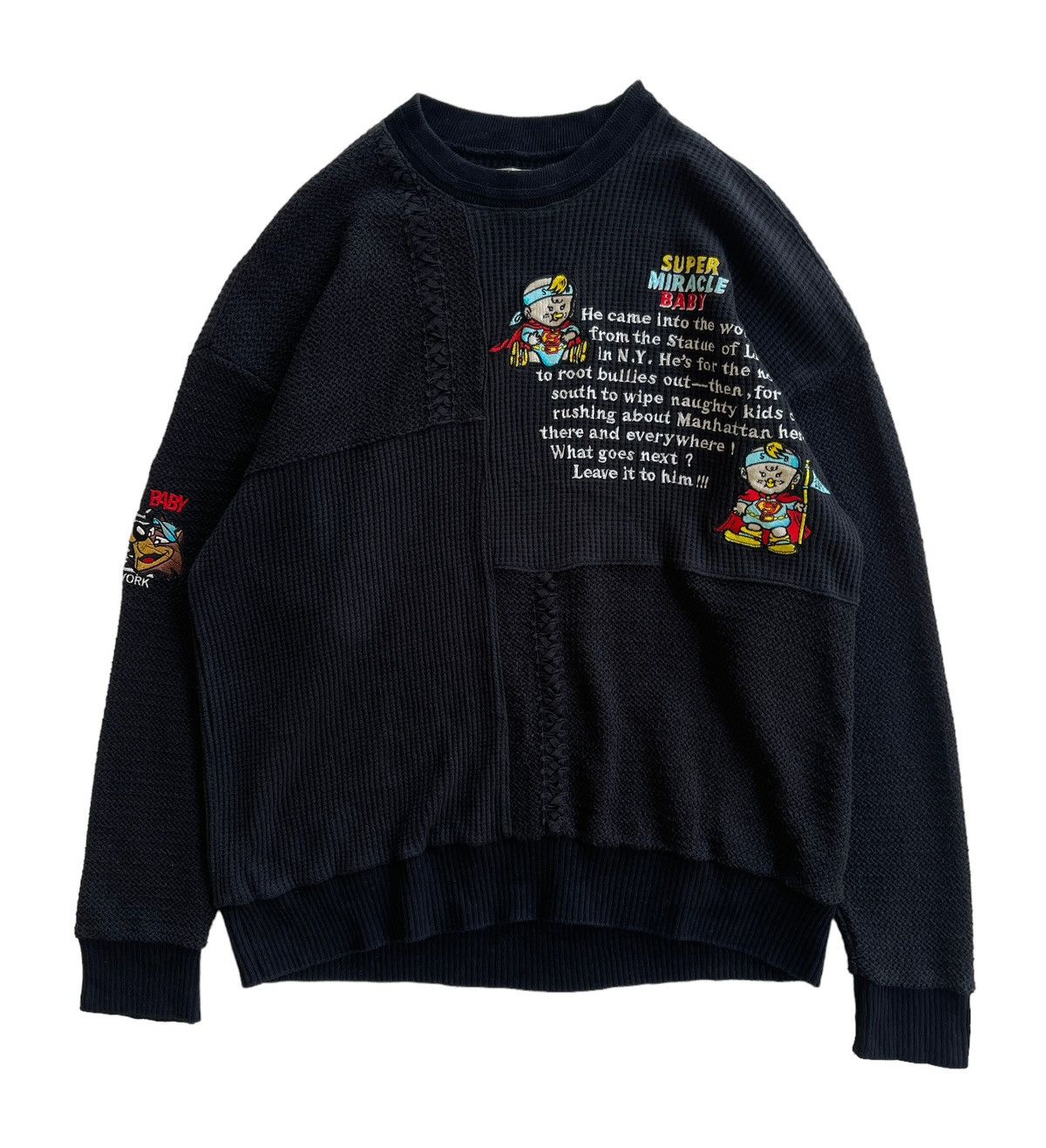 Japanese Brand Vintage Super Miracle Baby Hybrid Sweater Size US L / EU 52-54 / 3 - 3 Thumbnail