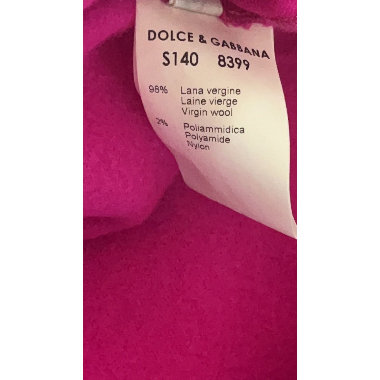 Dolce & Gabbana VTG. Dolce & Gabbana Hot Pink Wool Skirt Size Size 28" / US 6 / IT 42 - 6 Thumbnail