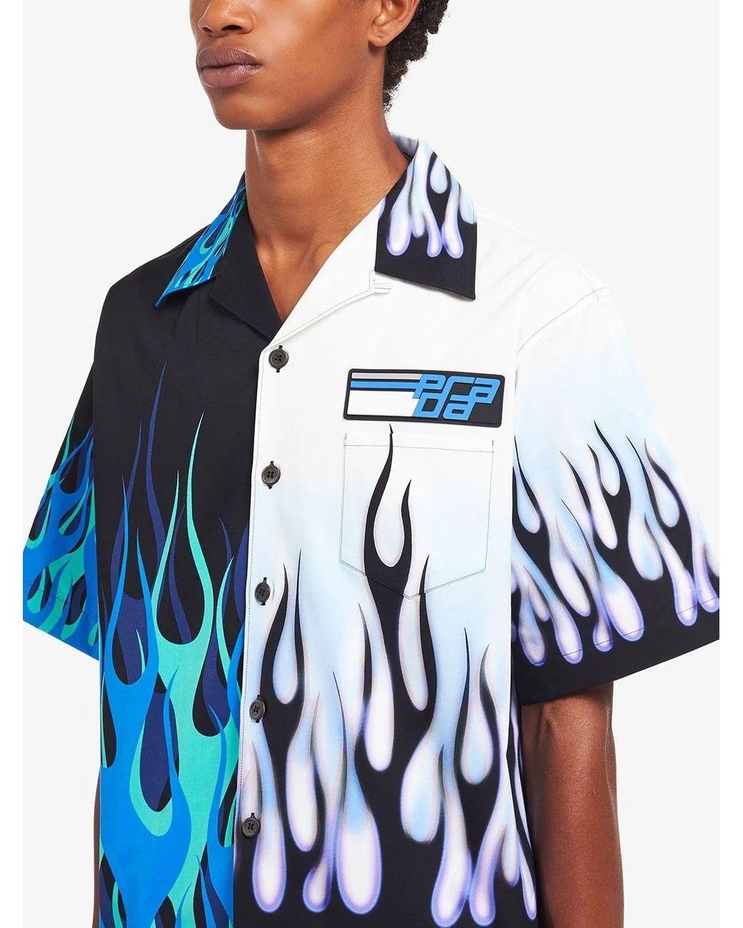 Prada Prada Double Flame Bowling Shirt Size US L / EU 52-54 / 3 - 1 Thumbnail