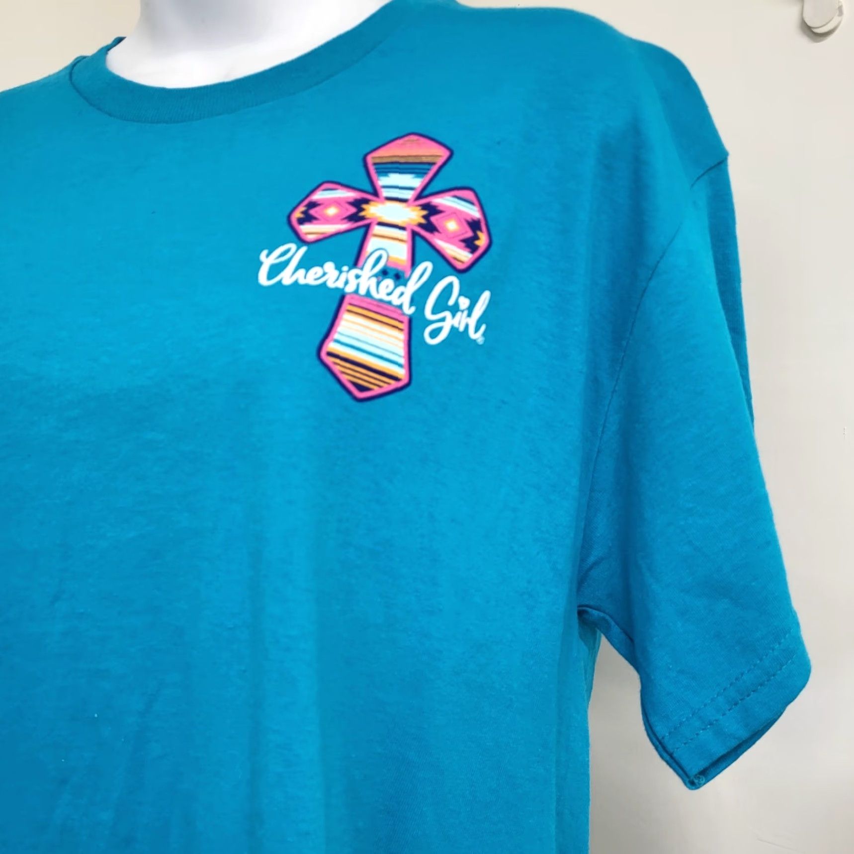 Vintage **Cherished Girl Women's Medium Blue T-Shirt "Worries Are Few"** User: Cherished Girl Women's Medium Blue T-Shirt "Worries Are Few" Size M / US 6-8 / IT 42-44 - 4 Thumbnail