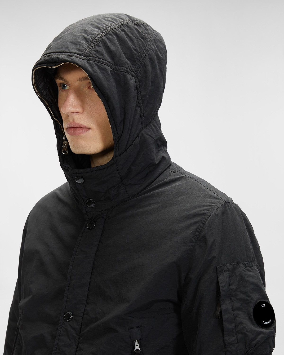 C.P. Company Flatt nylon hooded padded jacket Size US L / EU 52-54 / 3 - 16 Thumbnail