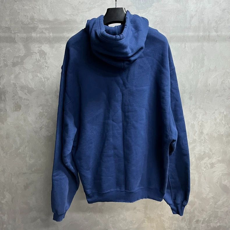 Balenciaga Balenciaga Balenciaga Blue Distressed Hoodie-2507 Size US XS / EU 42 / 0 - 5 Thumbnail