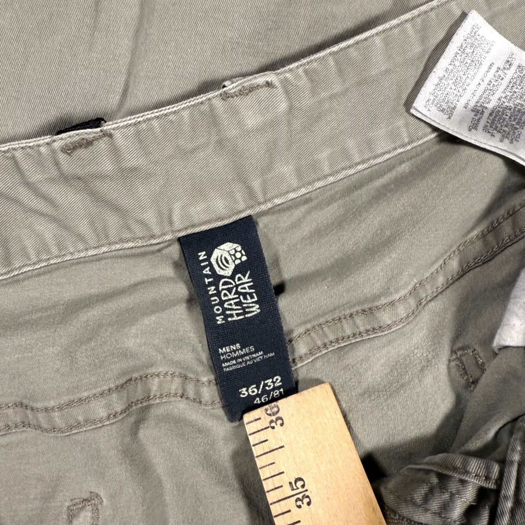 Mountain Hardwear Mountain Hardwear Pants Khaki Mens Size 36x32 Cargo Outdoor Workwear Flat Front Zipper Button Pockets Stretch Canvas Beige Size US 36 / EU 52 - 3 Thumbnail