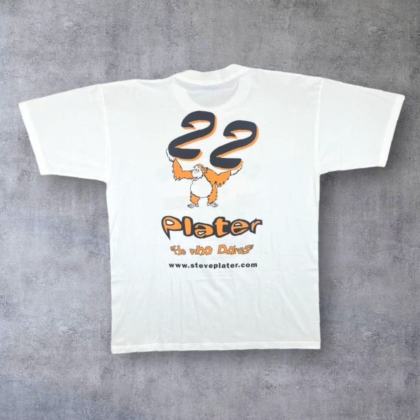 Vintage VINTAGE Dread Racing Steve Plater Motorsports Moto GP Superbike T-Shirt XL Shirt Mens White Graphic Print Front Back Lenovo? Size US XL / EU 56 / 4 - 2 Thumbnail