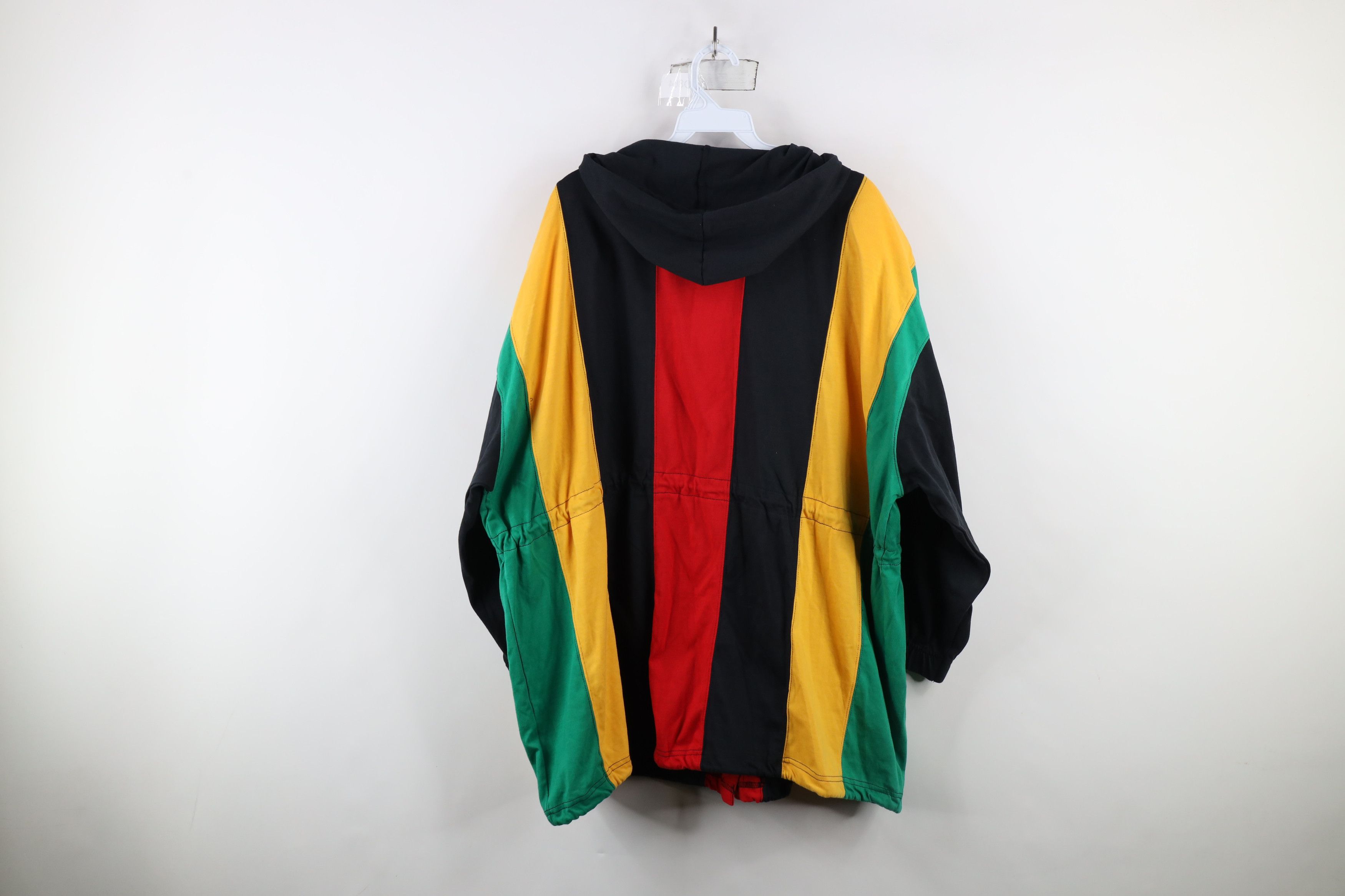Vintage Deadstock Vintage 90s Streetwear Block Hooded Button Jacket Size 3XL / US 20-22 - 9 Thumbnail
