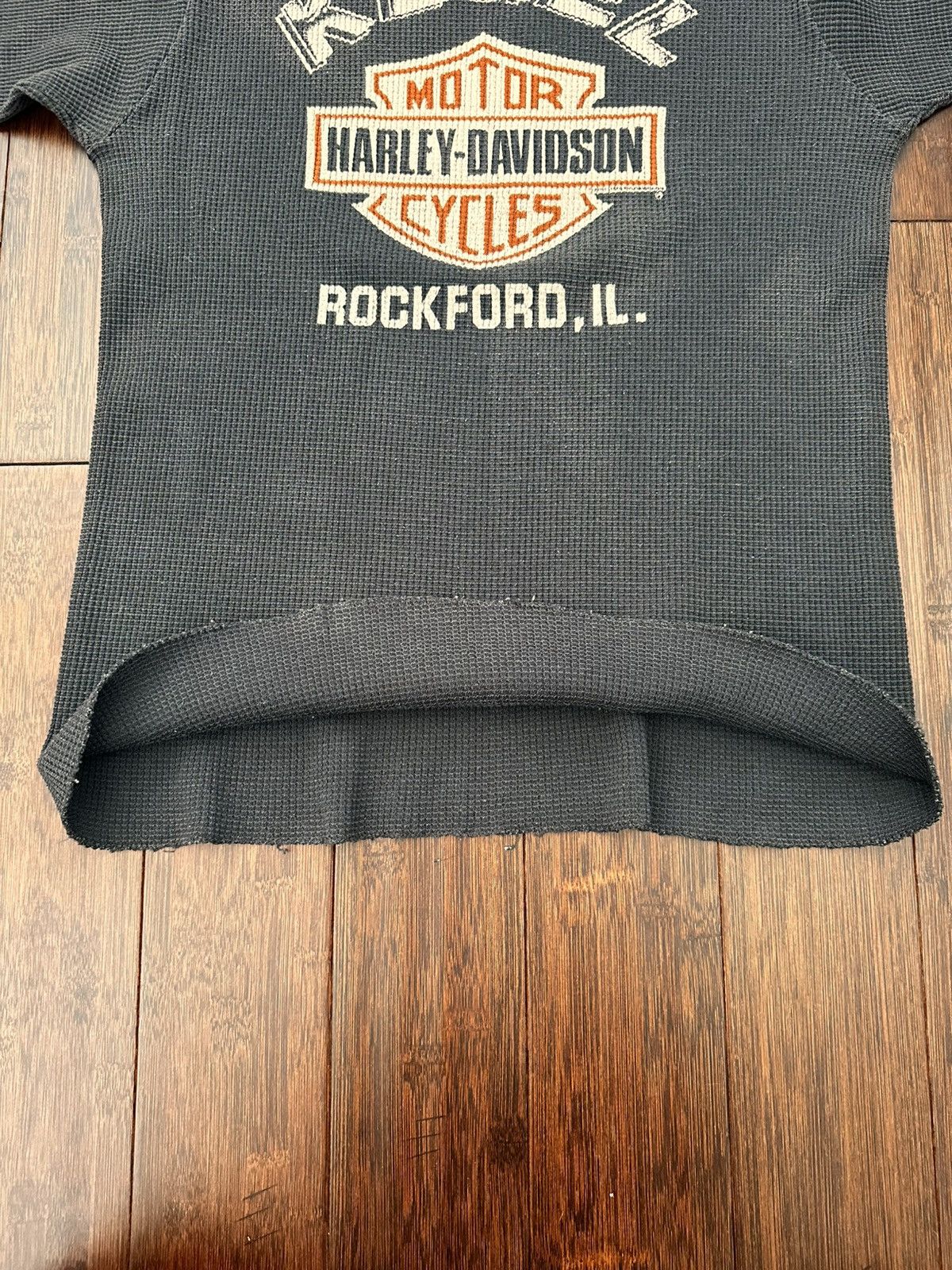 Harley Davidson 1980s Harley Long Sleeve Thermal ERD Grunge WCC Size US S / EU 44-46 / 1 - 6 Thumbnail
