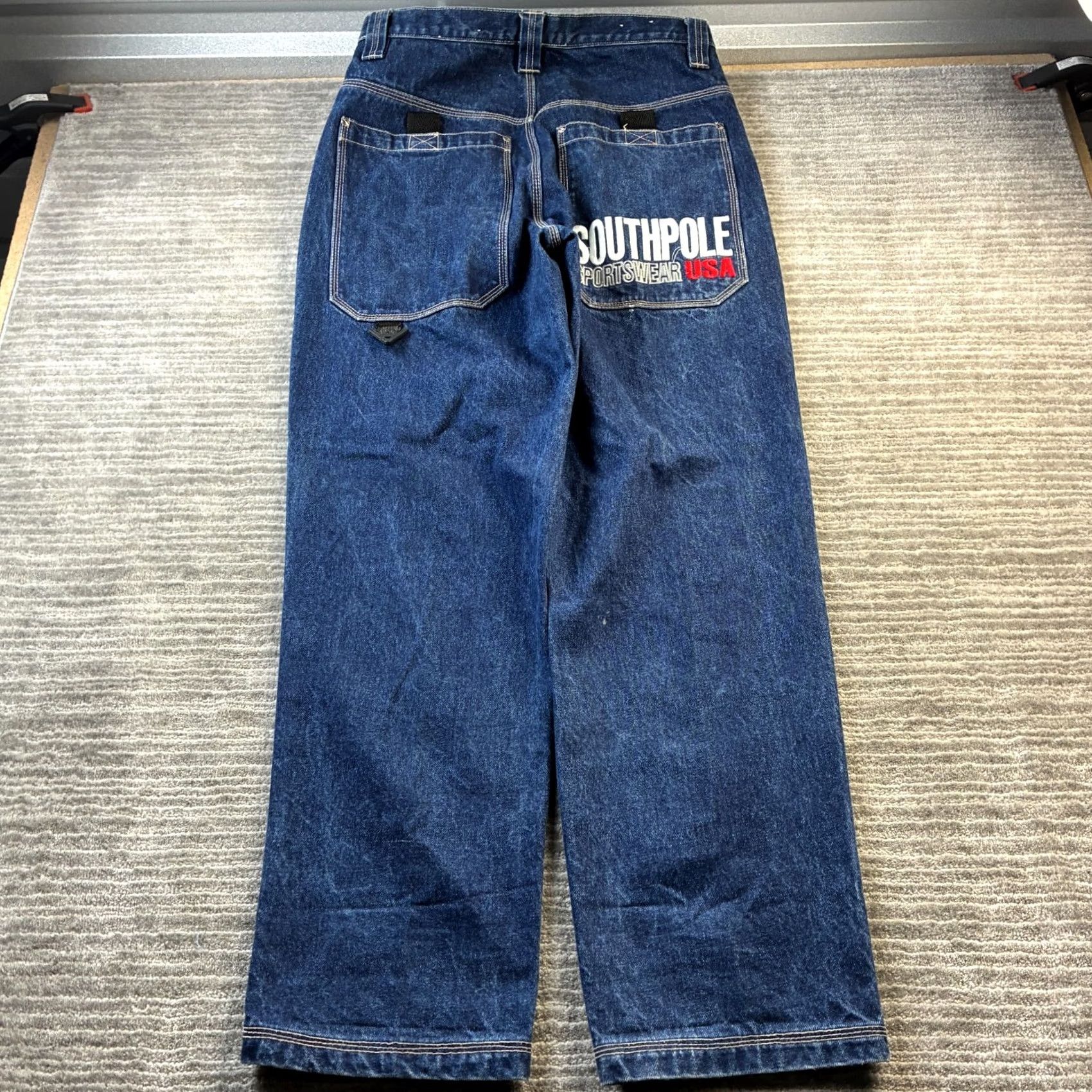 Southpole Vintage Southpole Jeans Men 32 Blue Denim Pants Y2K Baggy Sportswear Utility Size US 32 / EU 48 - 3 Thumbnail