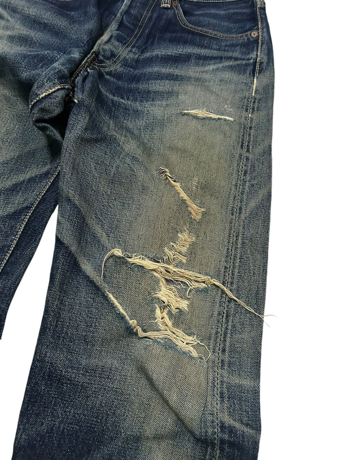 Japanese Brand × Kapital × Vintage Vtg JapaneseBrand Hooper jeans Distreessed Selvedge Denim 🎌☠️ Size US 30 / EU 46 - 8 Thumbnail