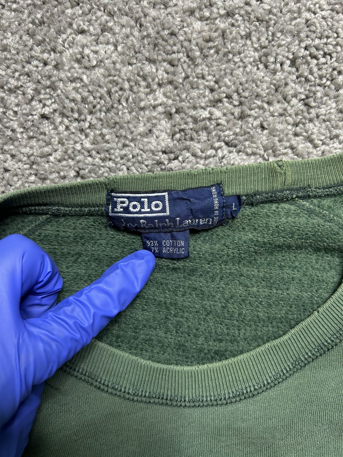 Polo Ralph Lauren Vintage 90s Polo Ralph Lauren Crewneck Contrast Stitch Sweat Size US XL / EU 56 / 4 - 5 Thumbnail