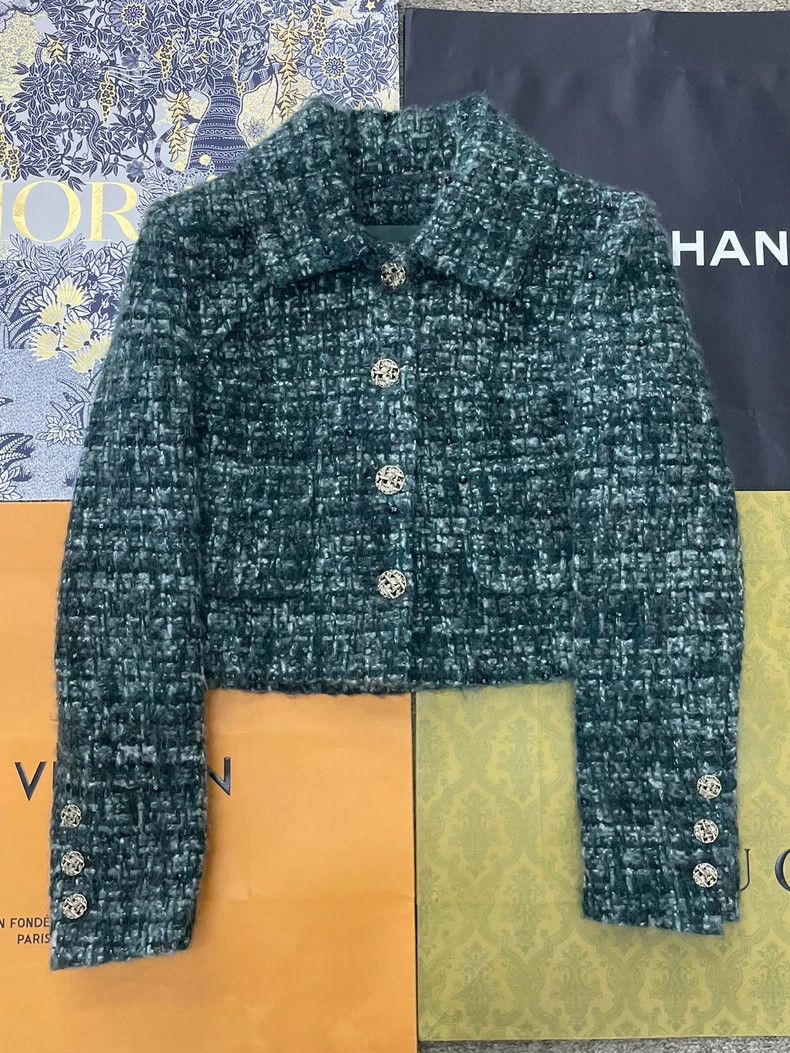 Chanel Chanel Forest series dark green beaded jacket Size XS / US 0-2 / IT 36-38 - 1 Thumbnail