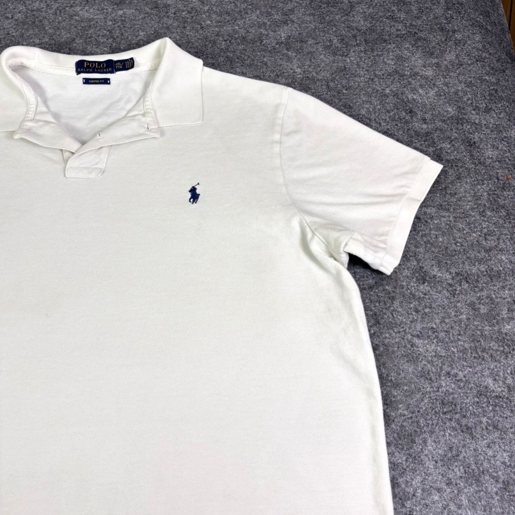 Polo Ralph Lauren Polo Ralph Lauren Mens XXL White Custom Fit Short Sleeve Polo Shirt Cotton Pony Size US XXL / EU 58 / 5 - 6 Thumbnail