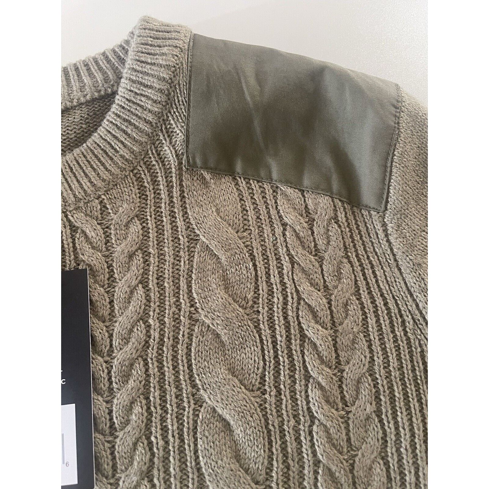Frye Frye Men’s Olive Green Sweater Cable Knit Size Medium NWT Size US M / EU 48-50 / 2 - 7 Thumbnail