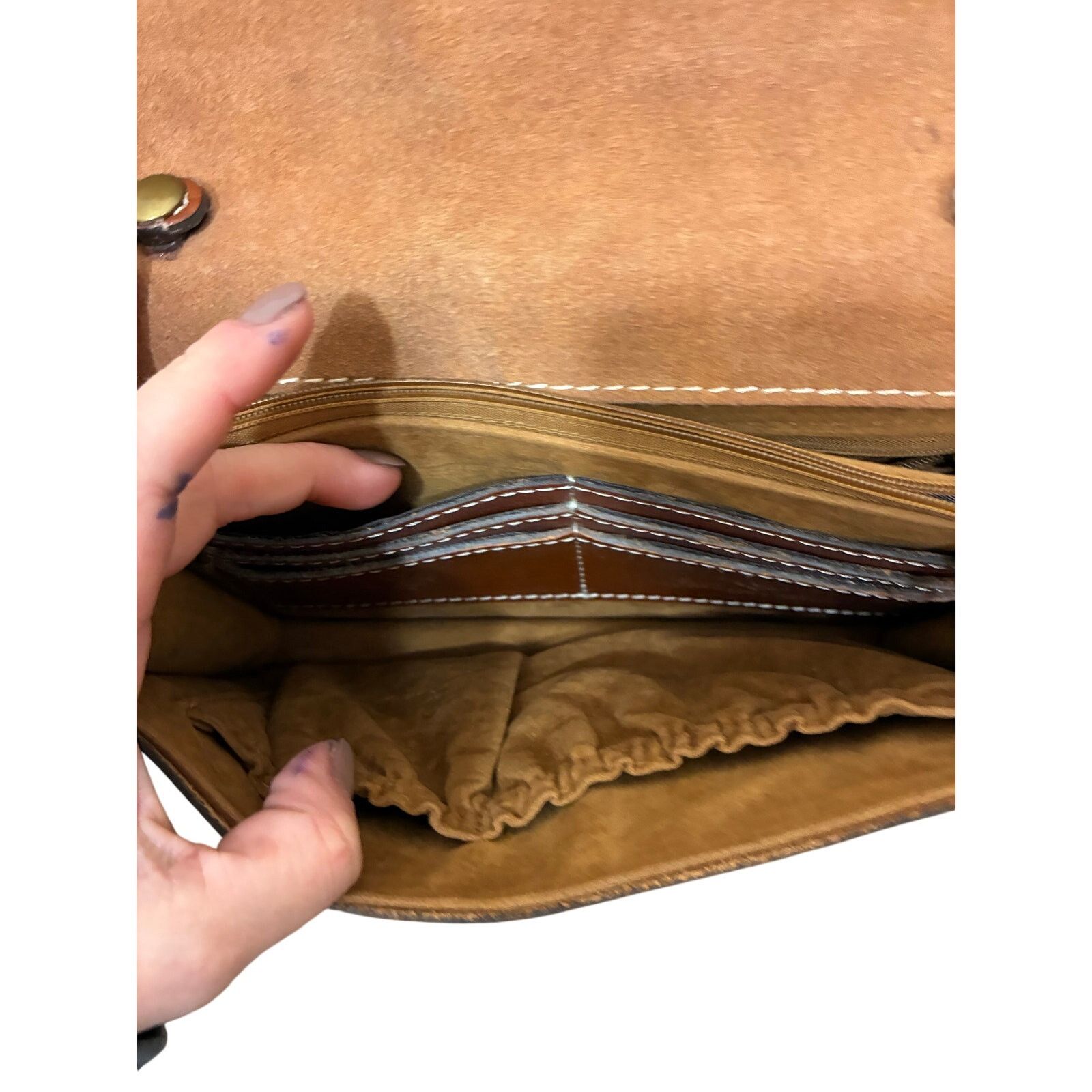 Patricia Nash Patricia Nash Lanza Crossbody Organizer Leather Brown EUC Size ONE SIZE - 5 Thumbnail