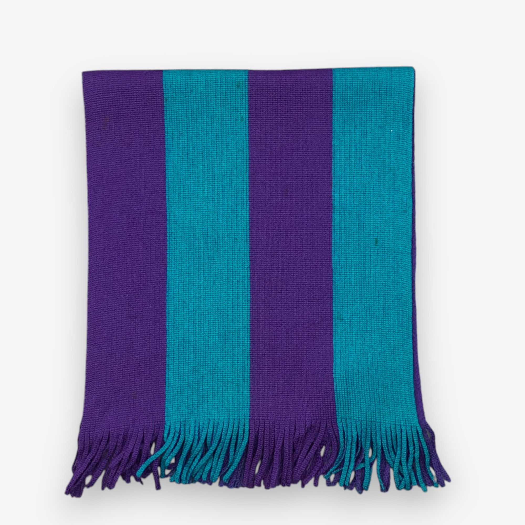 Japanese Brand Vintage Micmac Scarf Muffler Wool Ribbed Knit Scarves Size ONE SIZE - 2 Thumbnail