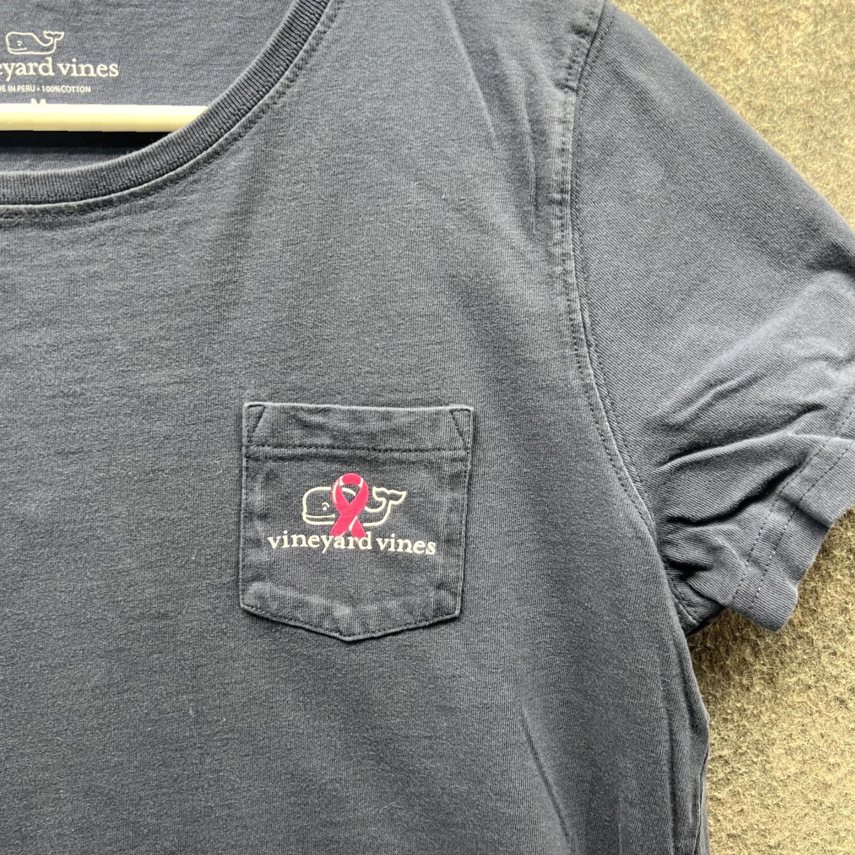 Vineyard Vines Vineyard Vines Shirt Women Medium Pocket Blue Navy Crewneck T-Shirt Short Sleeve Casual Tee Size M / US 6-8 / IT 42-44 - 4 Thumbnail
