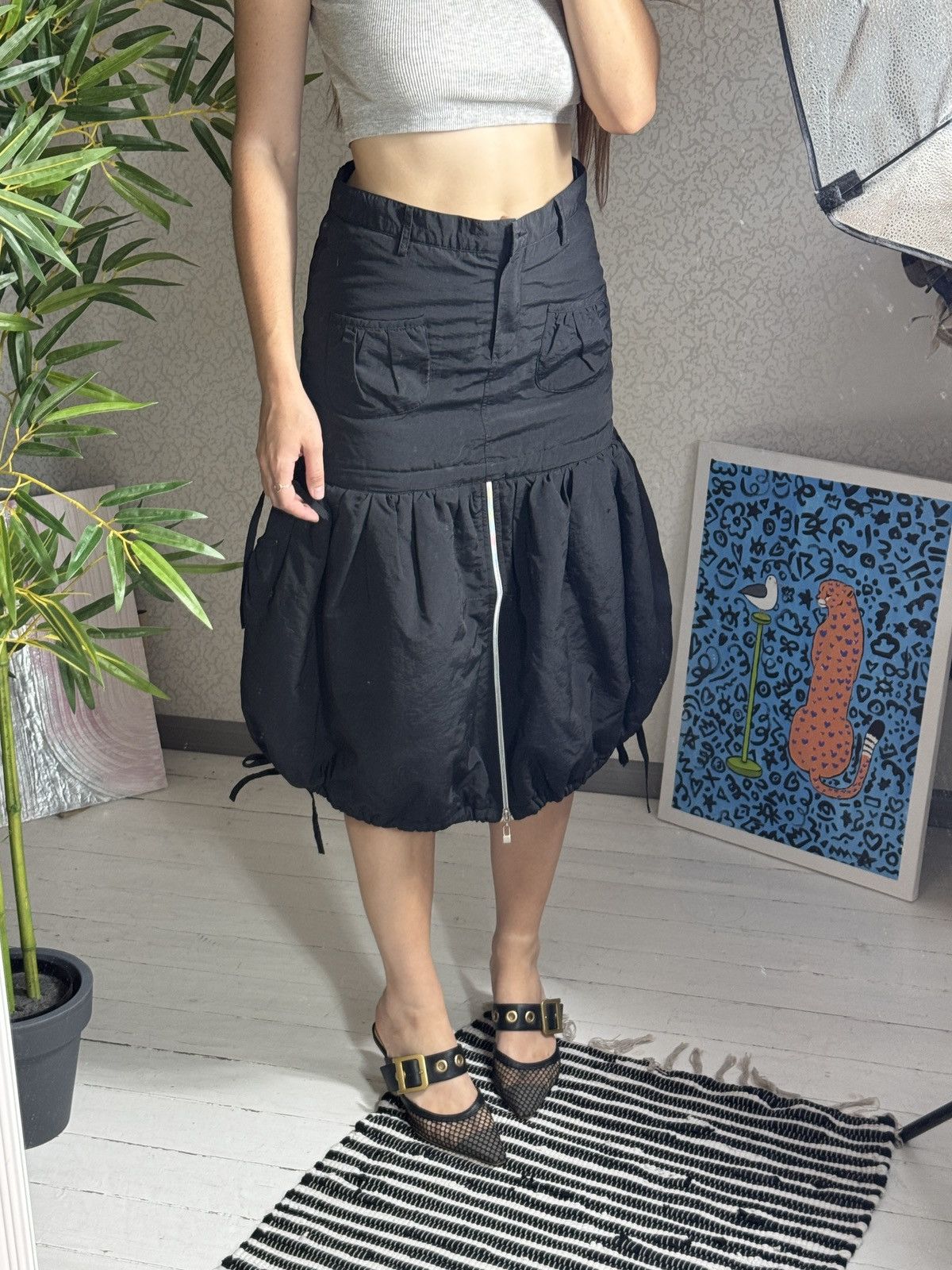Other VINTAGE AVANT GARDE BALLOON STYLE MIDI SKIRT Size 28" / US 6 / IT 42 - 4 Thumbnail