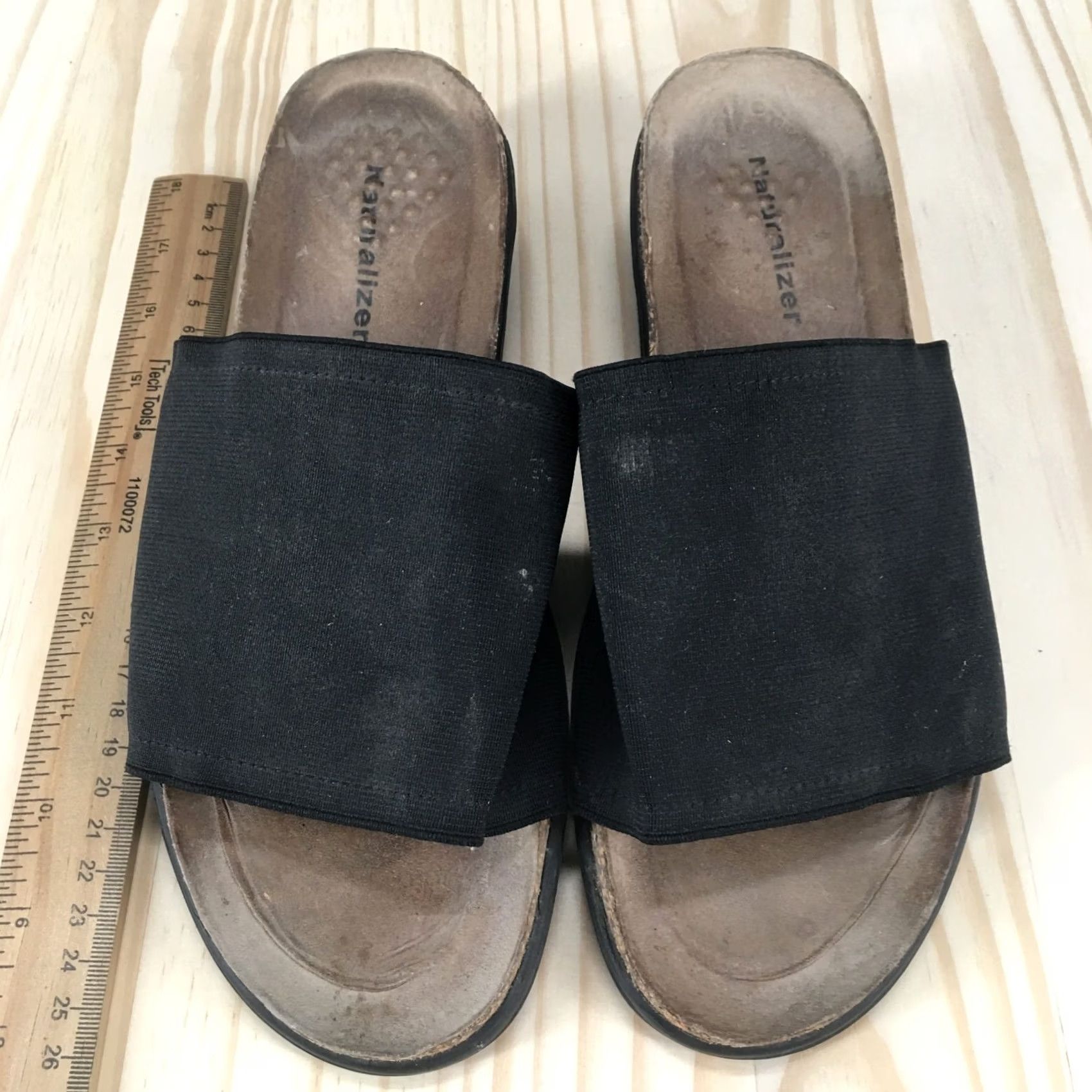 Naturalizer Naturalizer Sandals Women Slip On Black Wedge Open Toe Casual 9.5 Flat Heel Slide Shoes Size US 10 / IT 40 - 5 Thumbnail