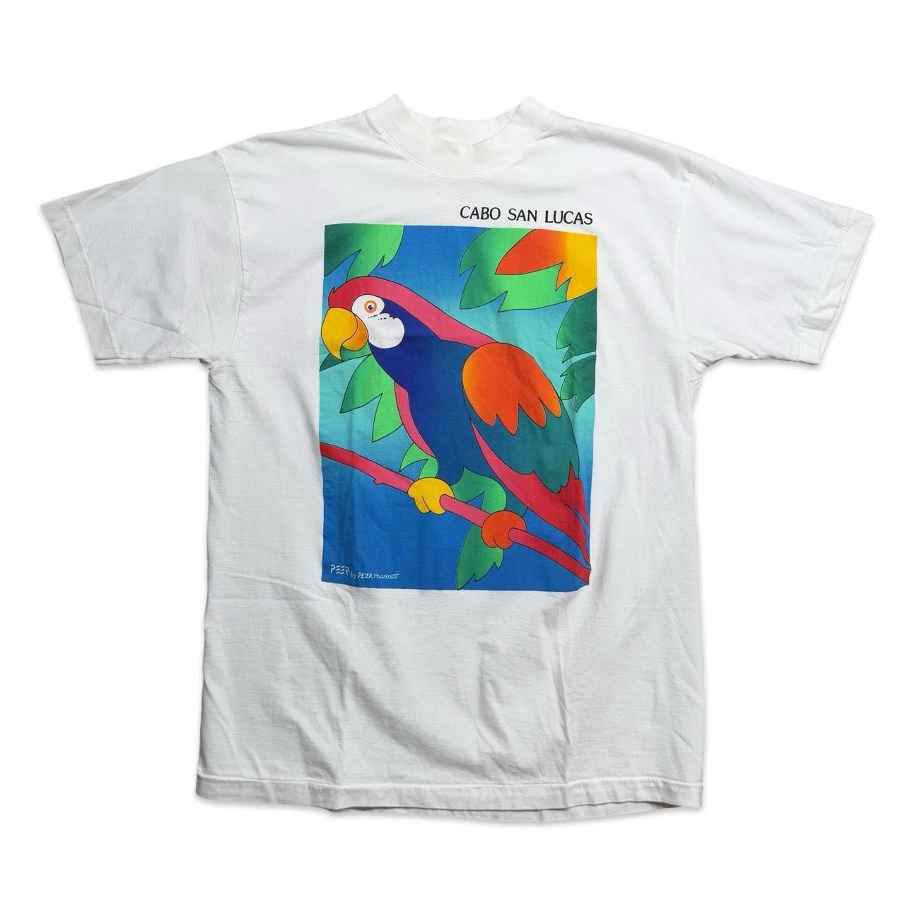 Designer Cabo San Lucas Vintage 90s Parrot Graphic T-Shirt Size US XL / EU 56 / 4 - 1 Thumbnail