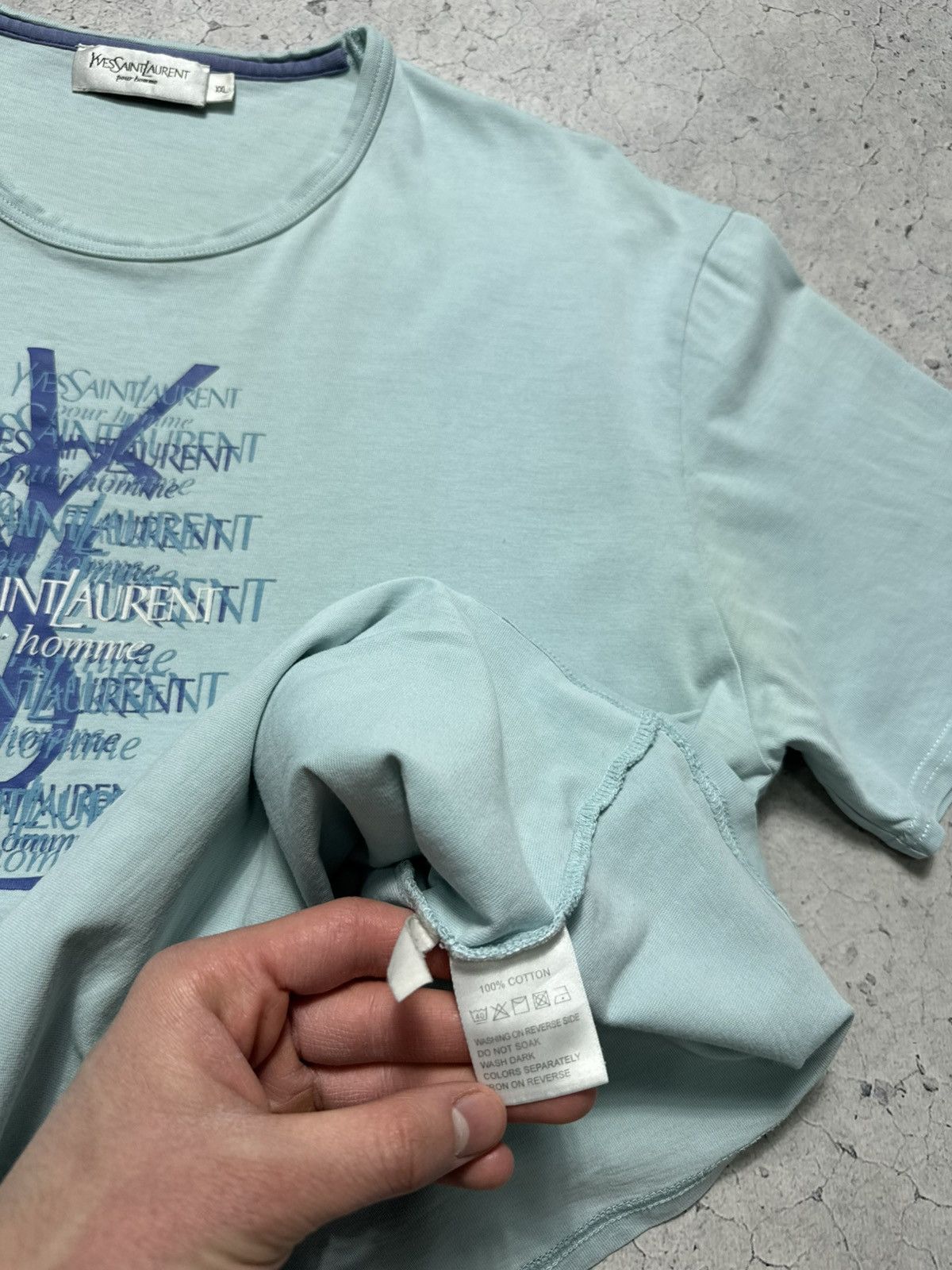 Yves Saint Laurent YvesSaintLaurent YSL Luxury T-Shirt Big Logo Vintage Size US XXL / EU 58 / 5 - 7 Thumbnail