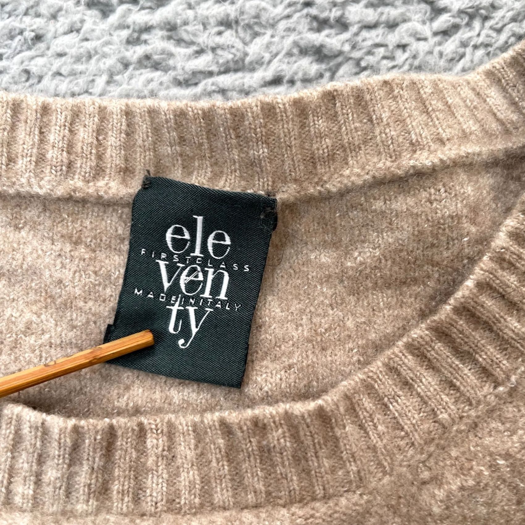 Eleventy Eleventy Sweater Womens Large Gray Colorblock Merino Wool Silk Blend Italy Size L / US 10 / IT 46 - 3 Thumbnail