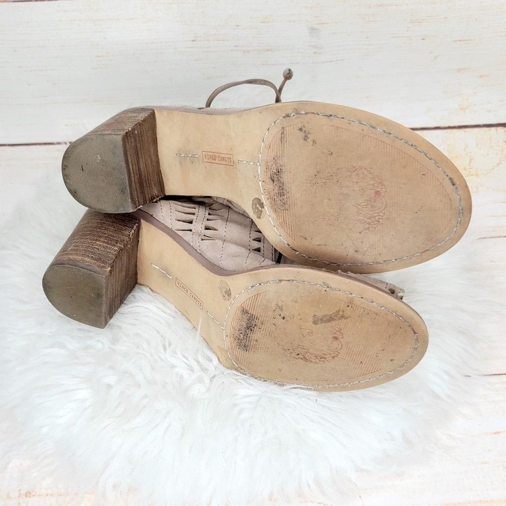 Vince Camuto Vince Camuto leather eyelet lace up peep toe heels booties 7 Size US 7 / IT 37 - 7 Thumbnail