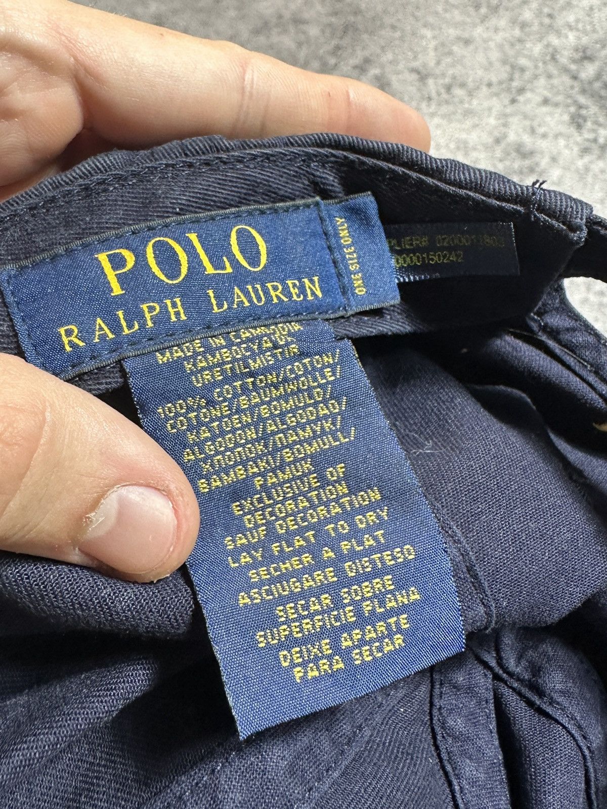 Polo Ralph Lauren × Vintage Vintage Polo Ralph Lauren Navy Cap Streetwear USA 90s logo Size ONE SIZE - 4 Thumbnail