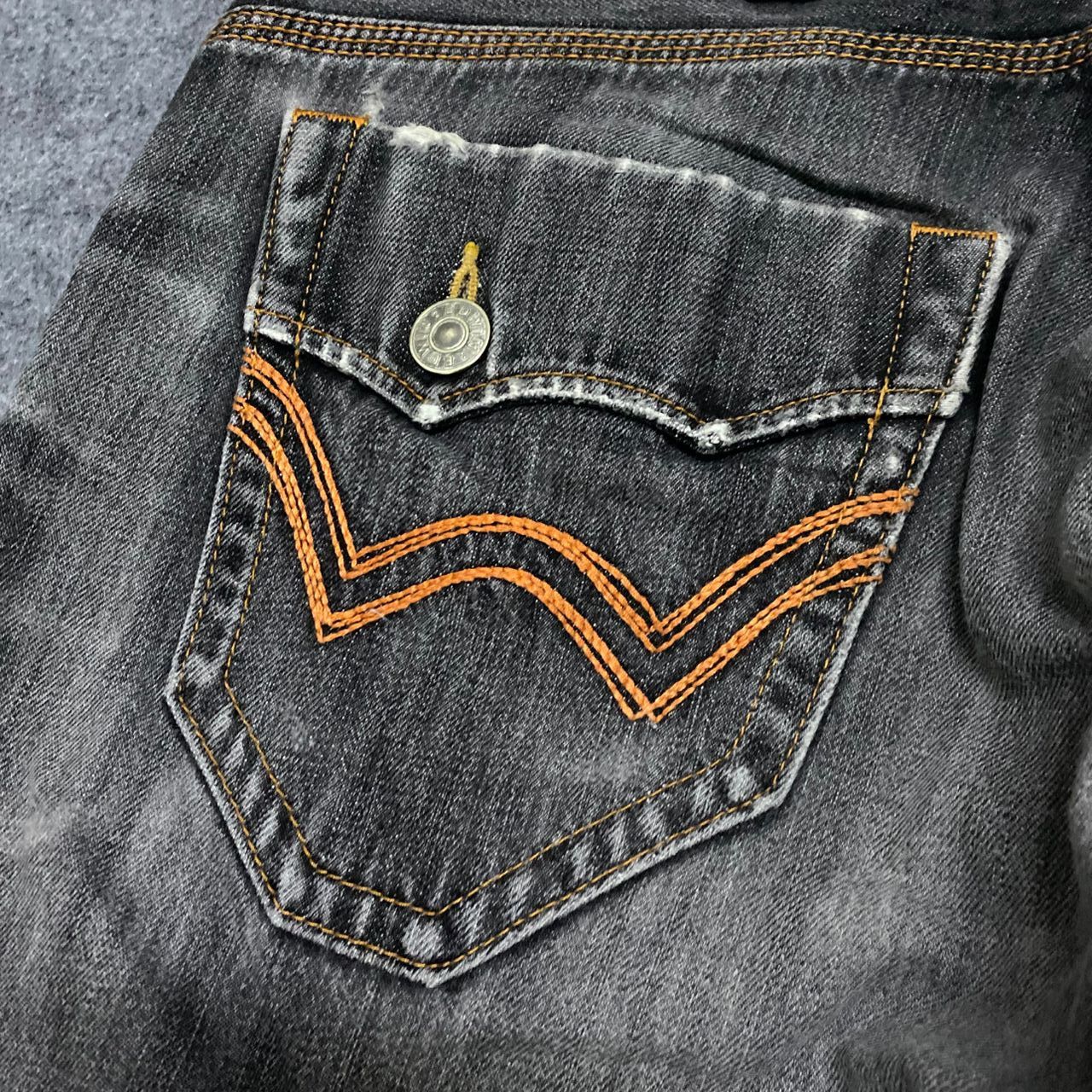 Edwin 💥Best Offer💥Vintage Edwin Buckle Back Distressed Denim Size US 35 - 8 Thumbnail