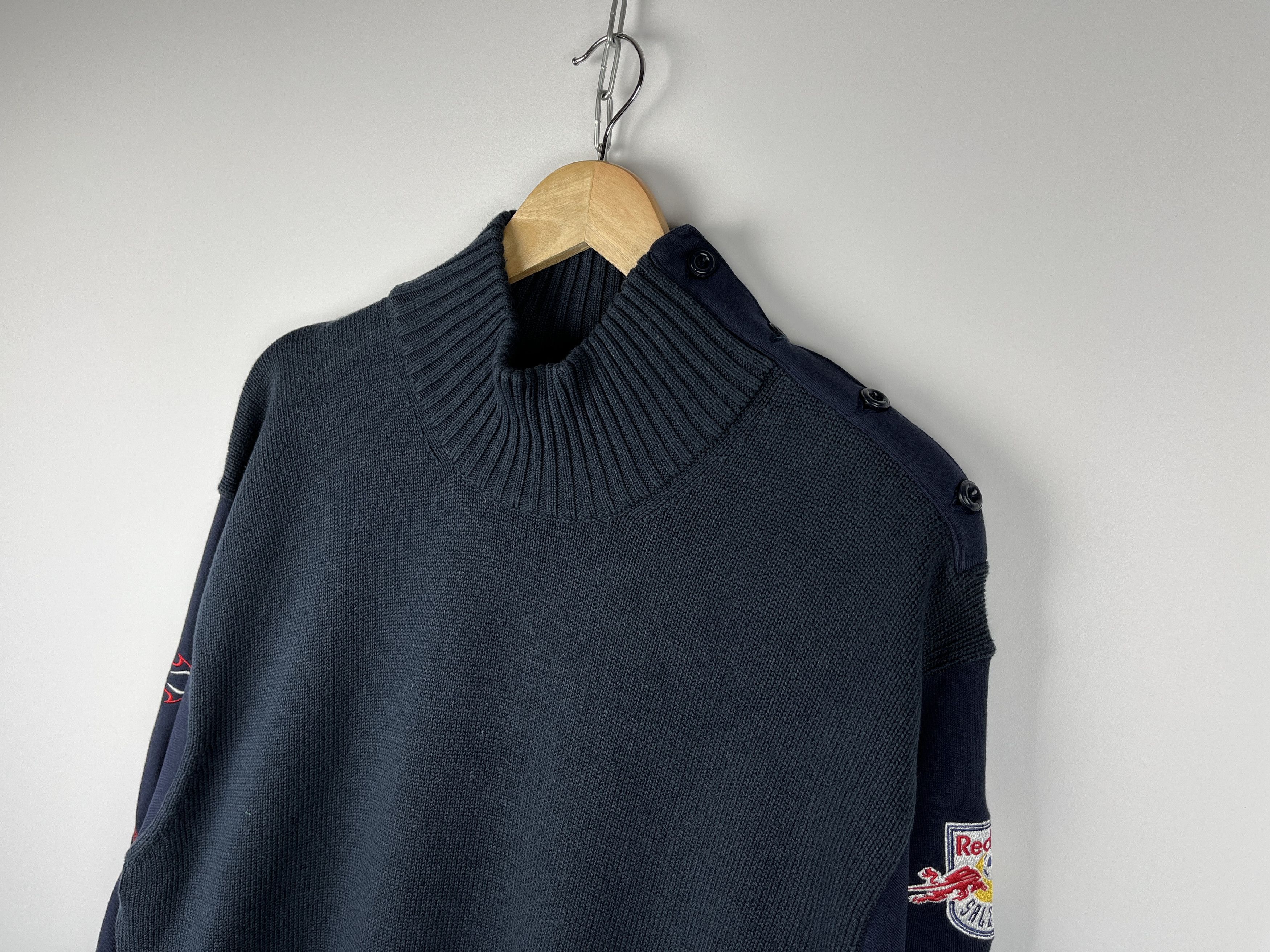Vintage 00's Adidas Red Bull Salzburg Y2K Turtleneck Sweater