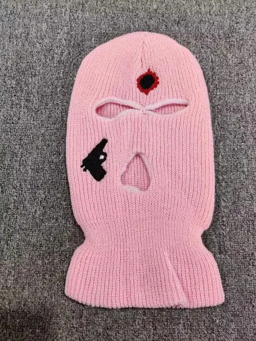 High Sport × Japanese Brand Embroidered Balaclava Ski Mask Head Facemask Pink Color Size ONE SIZE - 2 Thumbnail