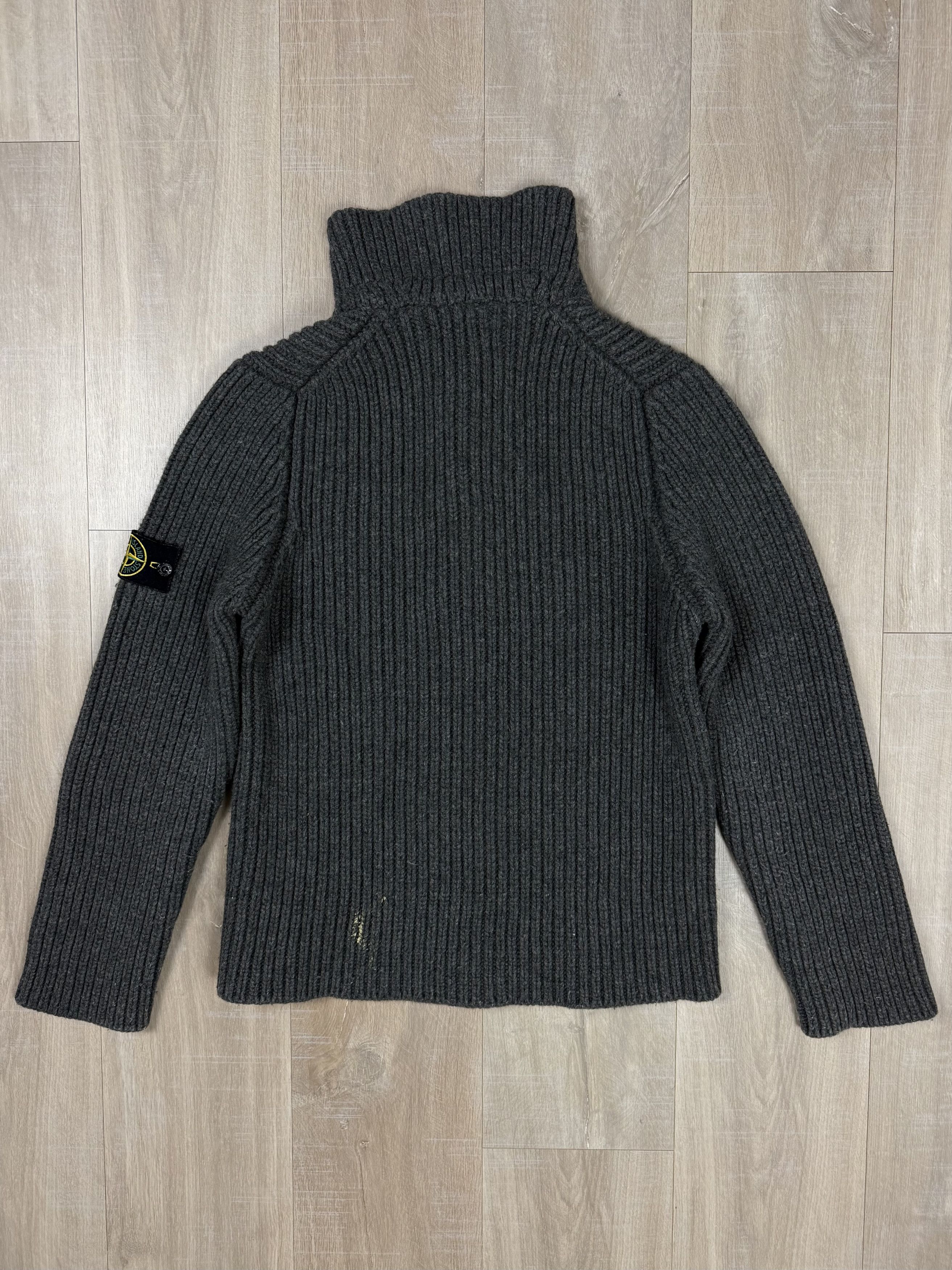 Stone Island Vintage Stone Island 2007 AW Wool Sweater Gray Size L Size US L / EU 52-54 / 3 - 9 Thumbnail