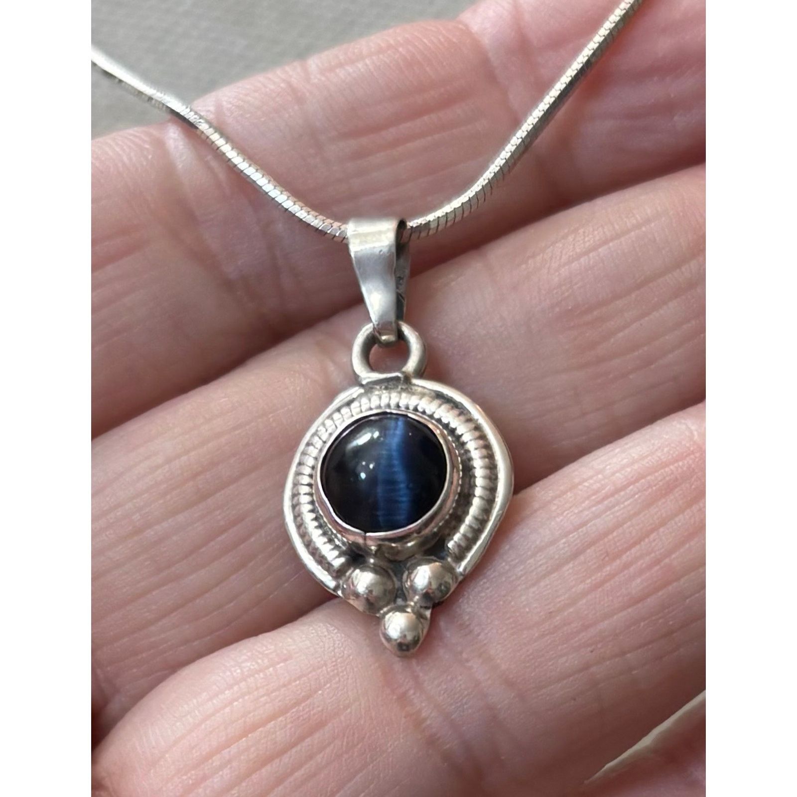 Other Handmade Sterling Silver Necklace & Earrings Set Size ONE SIZE - 7 Thumbnail